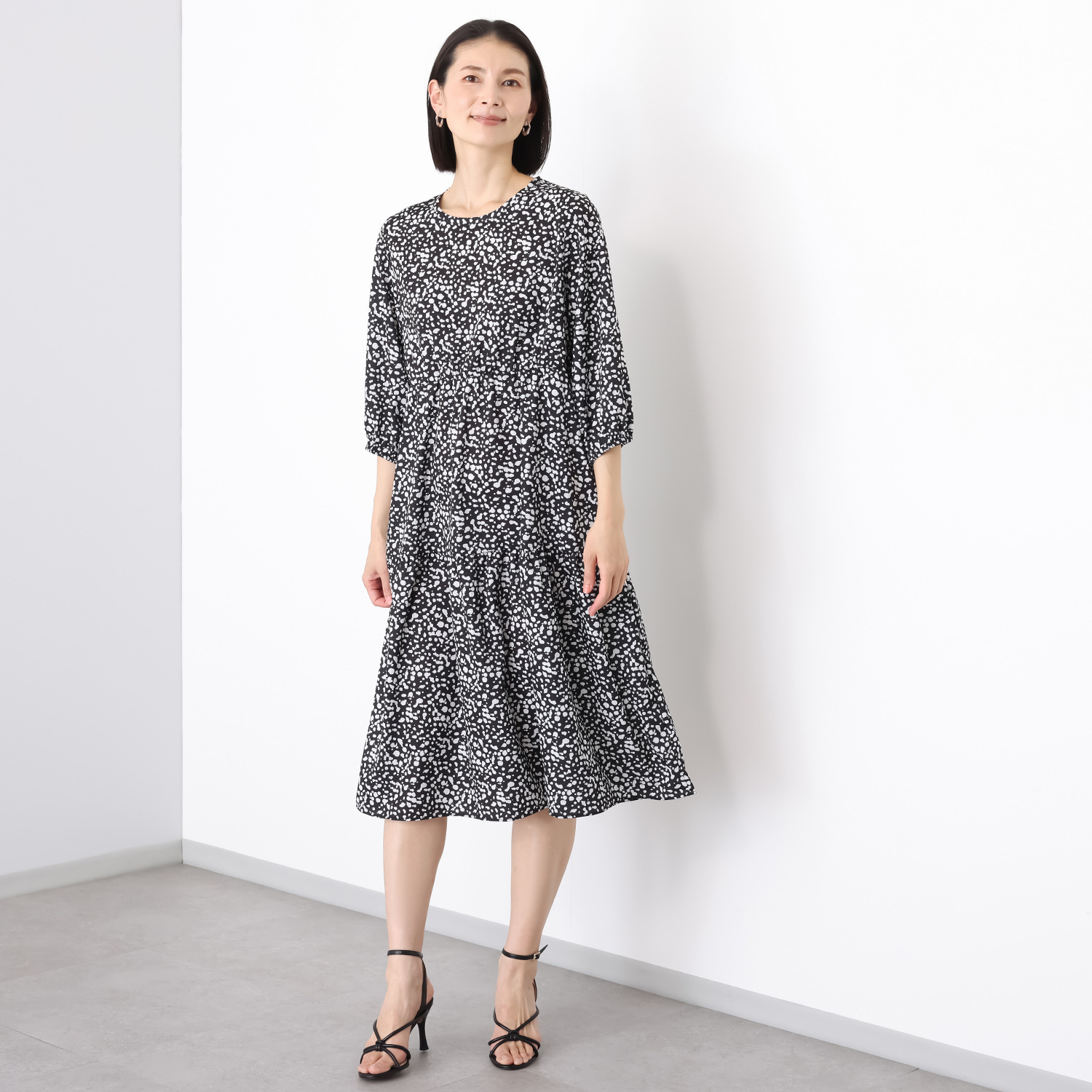 ダジュール ティアードデザイン ワンピース