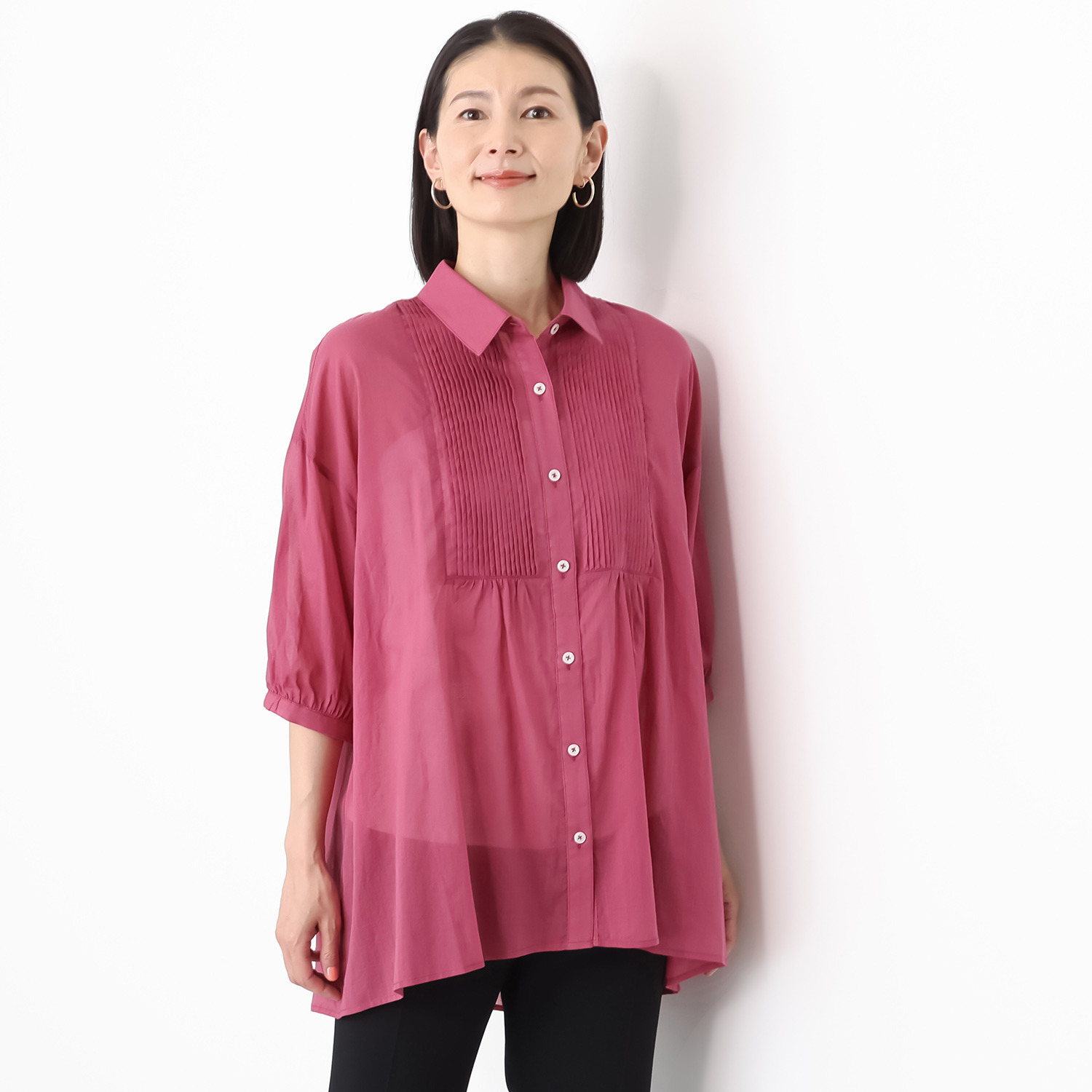 ダジュール ピンタックデザイン ブラウス