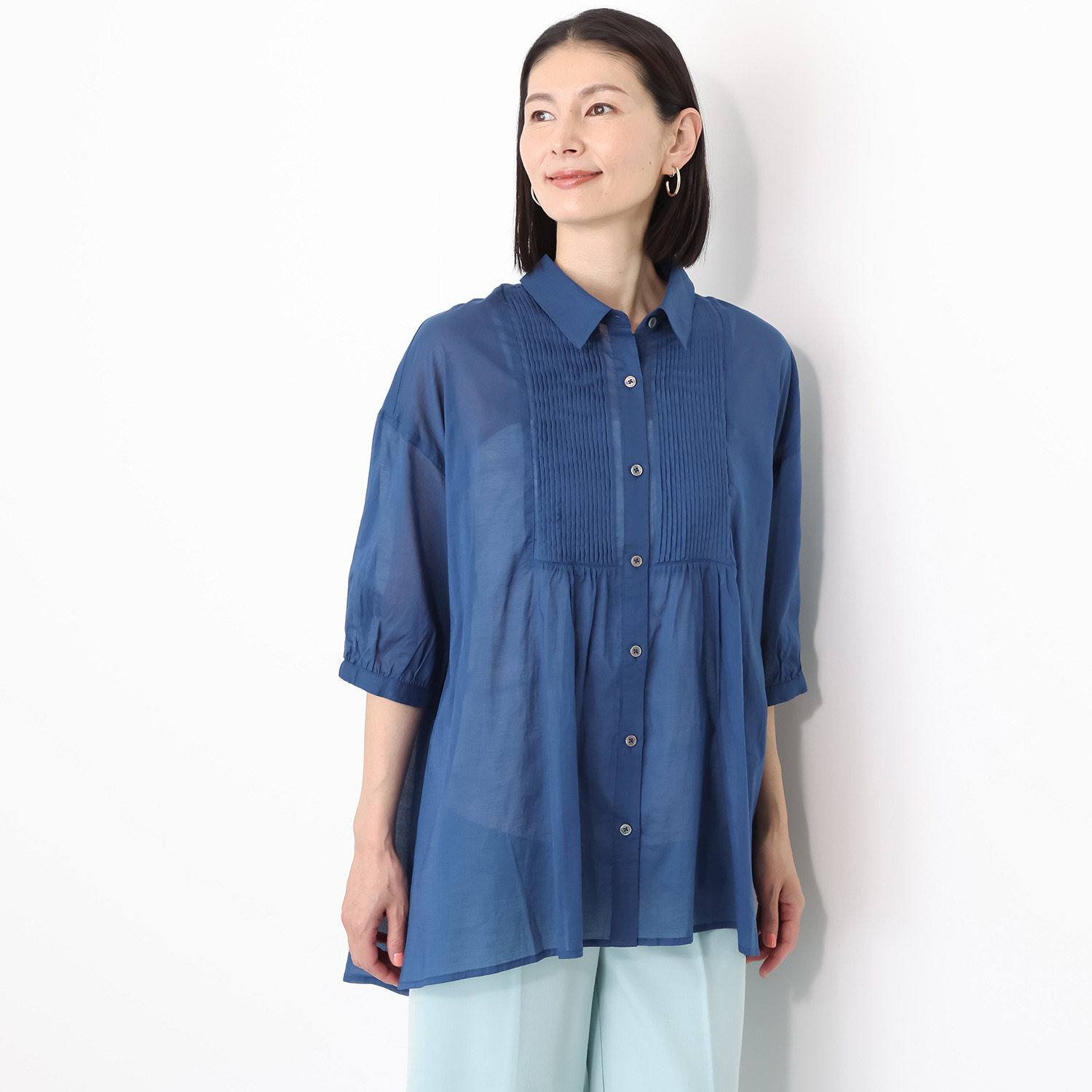 ダジュール ピンタックデザイン ブラウス