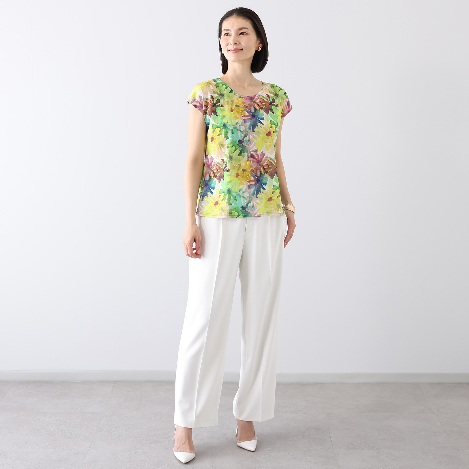 ダジュール ジャガード柄プリント プルオーバー