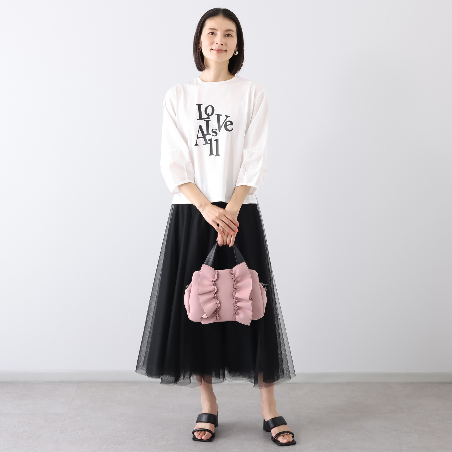 ダジュール ２ウェイ フリルデザインバッグ