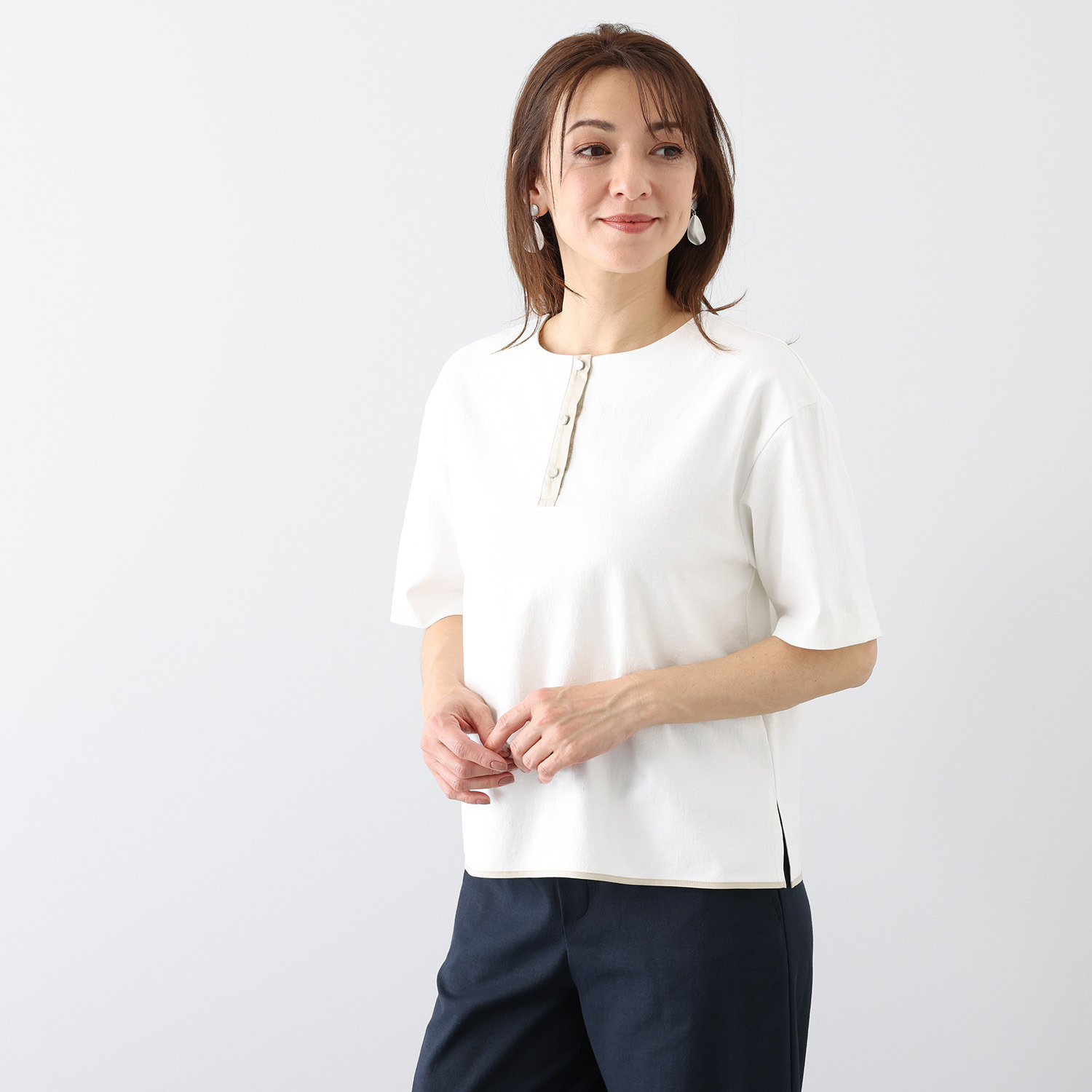 リサリサ シェルタリング ドライオックス（Ｒ） スキッパーデザイン ２ウェイプルオーバー