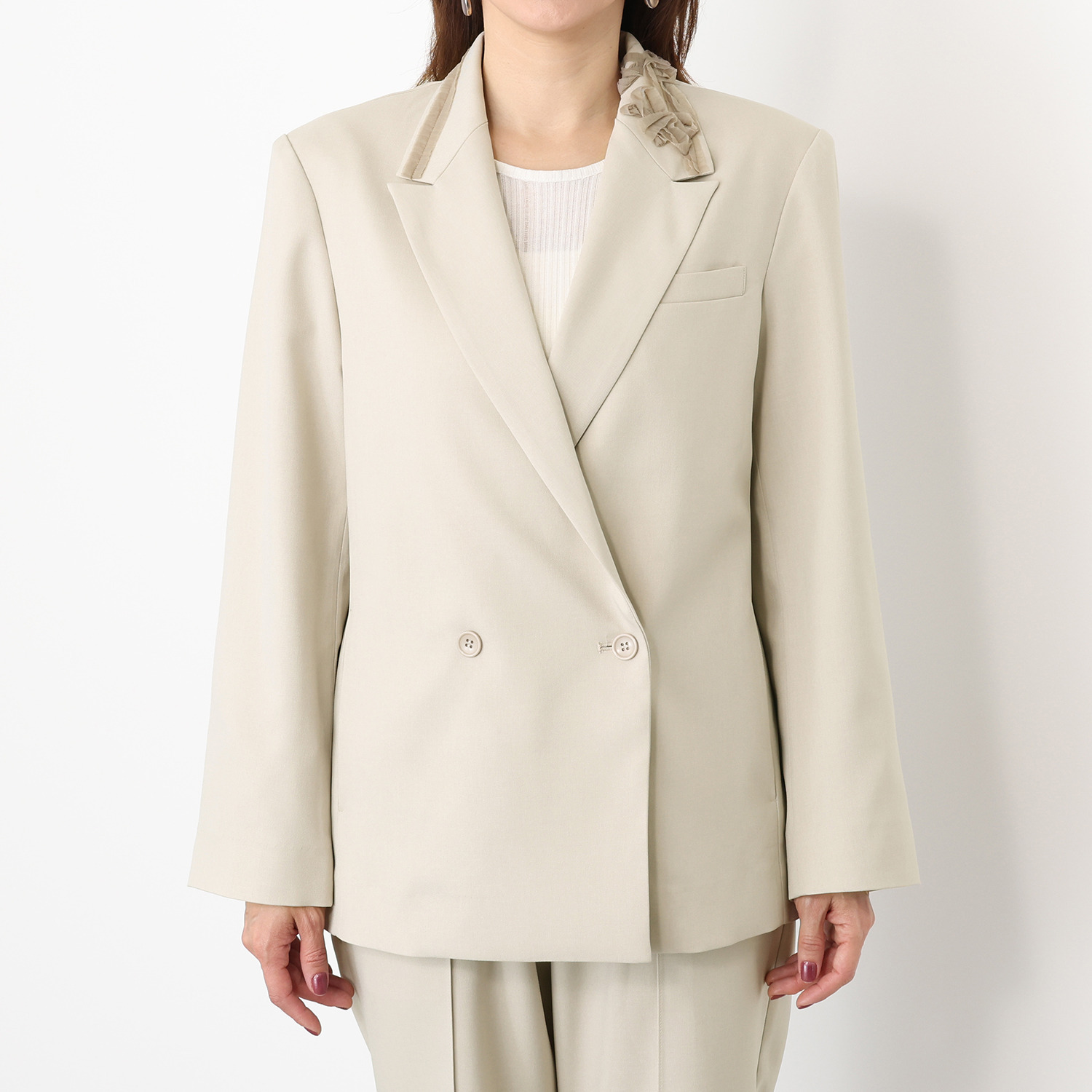 カオル　ヨネヤマ　＆　Ｋ リボン刺しゅうアクセント ジャケット