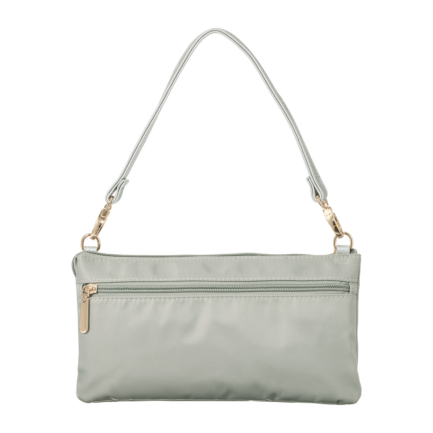 プラスステラ 牛革＆はっ水素材 前後どちらでも使える！ ショルダーバッグ