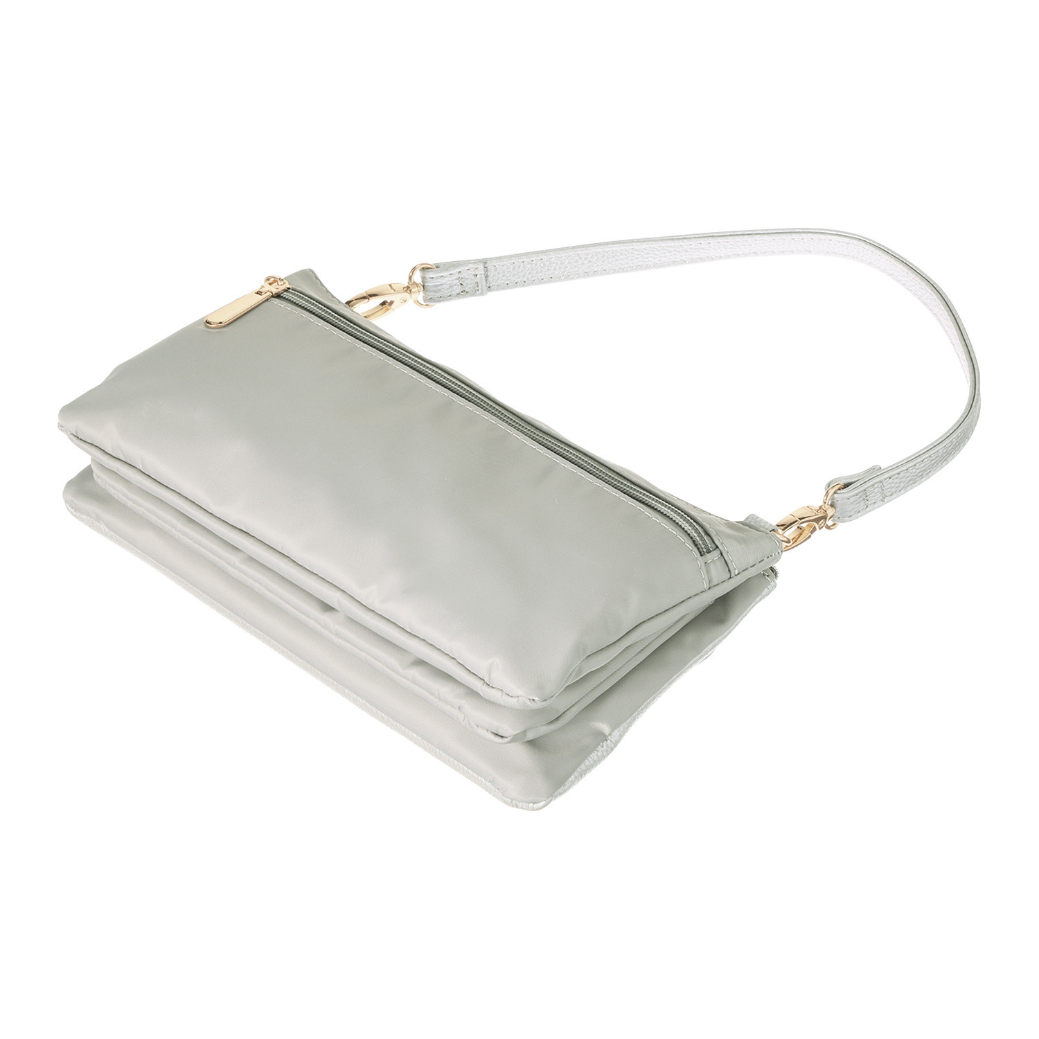 プラスステラ 牛革＆はっ水素材 前後どちらでも使える！ ショルダーバッグ