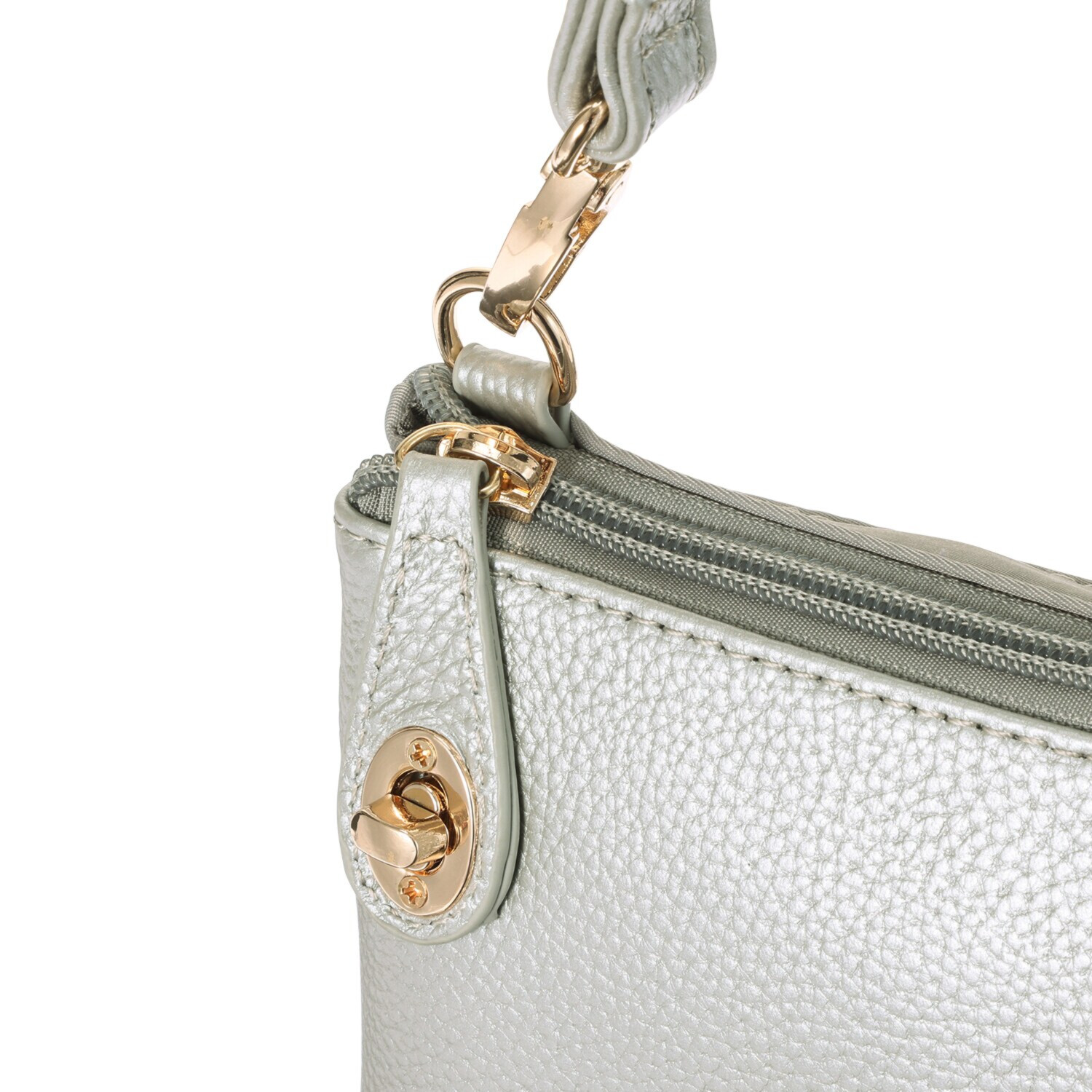 プラスステラ 牛革＆はっ水素材 前後どちらでも使える！ ショルダーバッグ