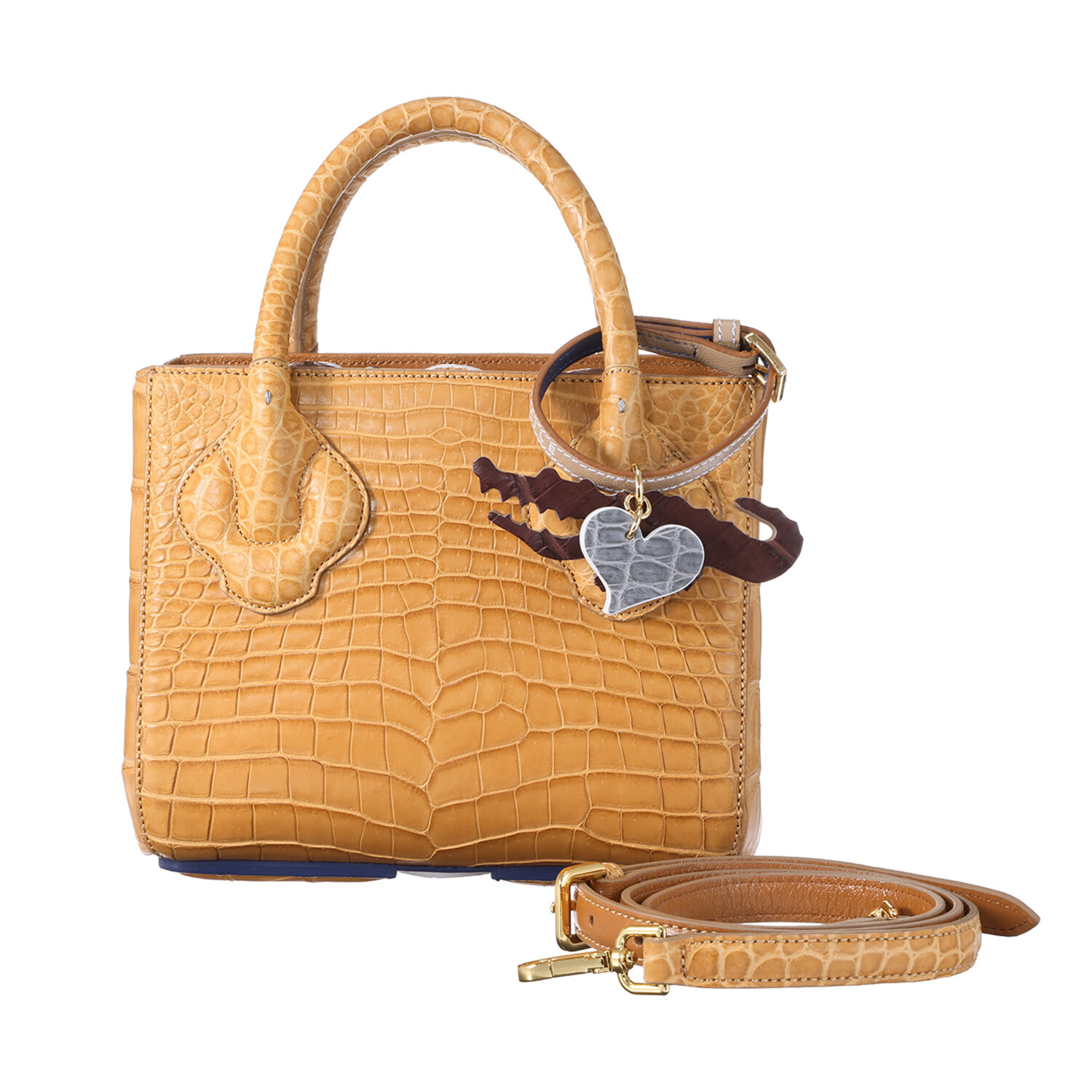 チビナイル クロコダイル ショルダーストラップ付 ハンドバッグ