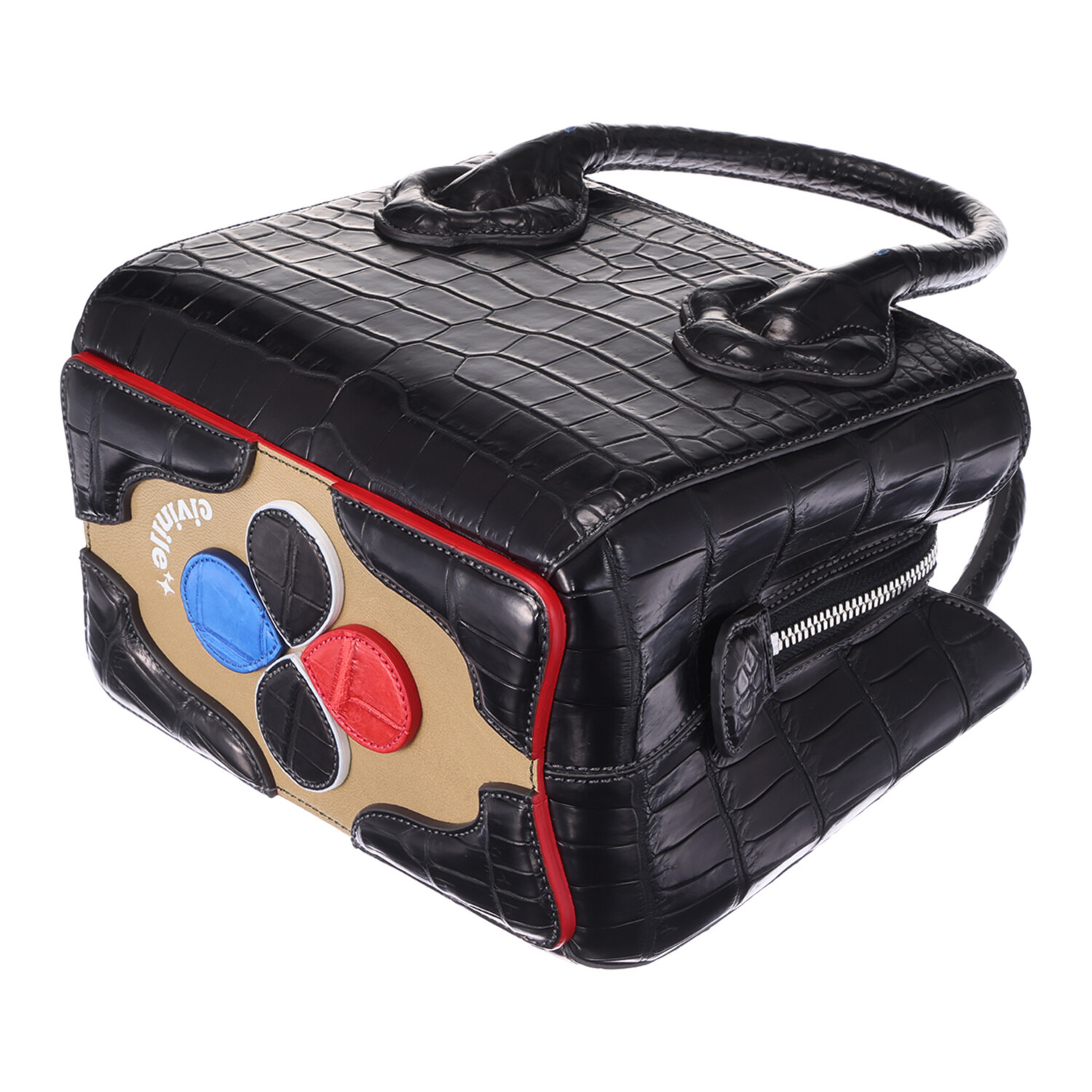 チビナイル クロコダイル ショルダーストラップ付 ハンドバッグ