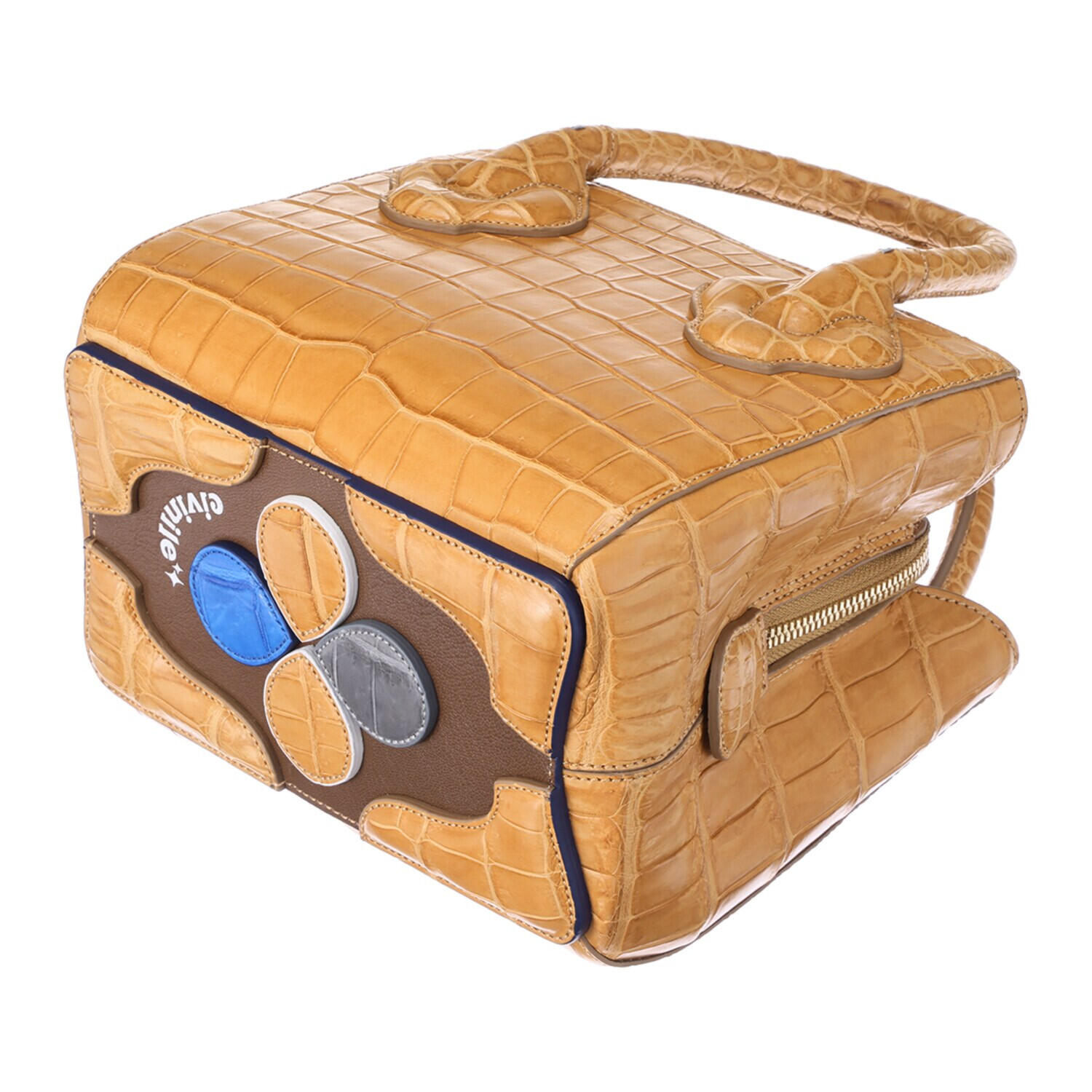 チビナイル クロコダイル ショルダーストラップ付 ハンドバッグ