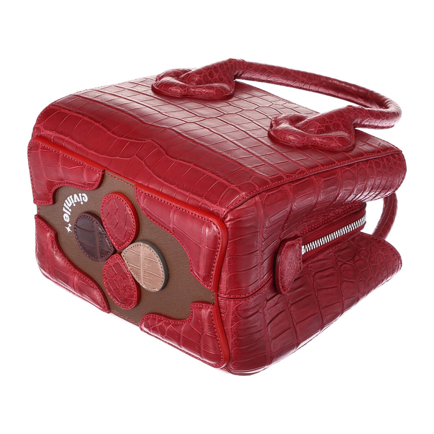 チビナイル クロコダイル ショルダーストラップ付 ハンドバッグ