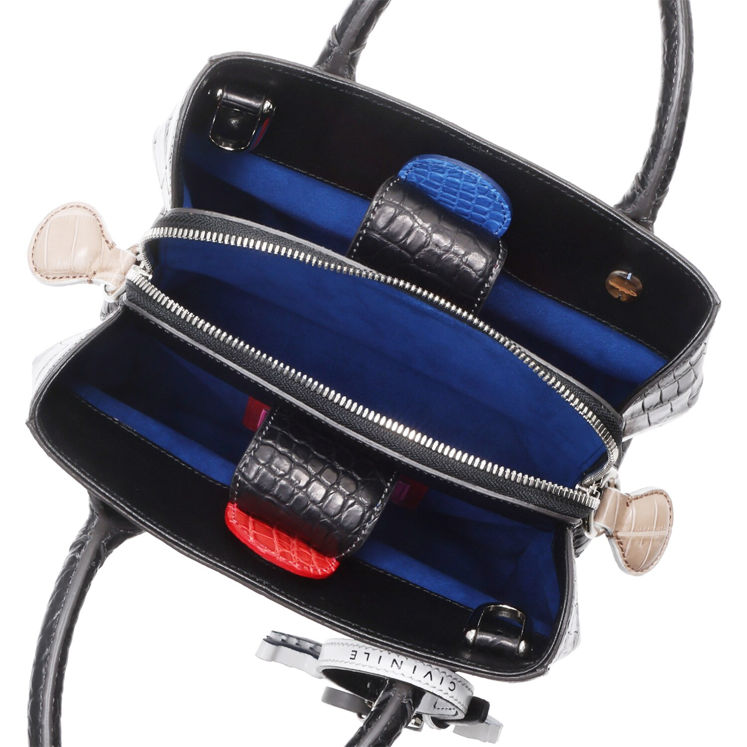 チビナイル クロコダイル ショルダーストラップ付 ハンドバッグ