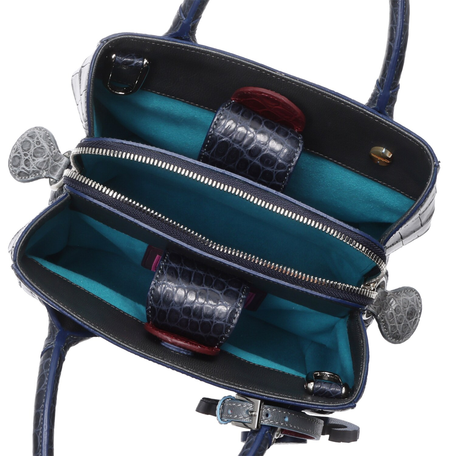チビナイル クロコダイル ショルダーストラップ付 ハンドバッグ