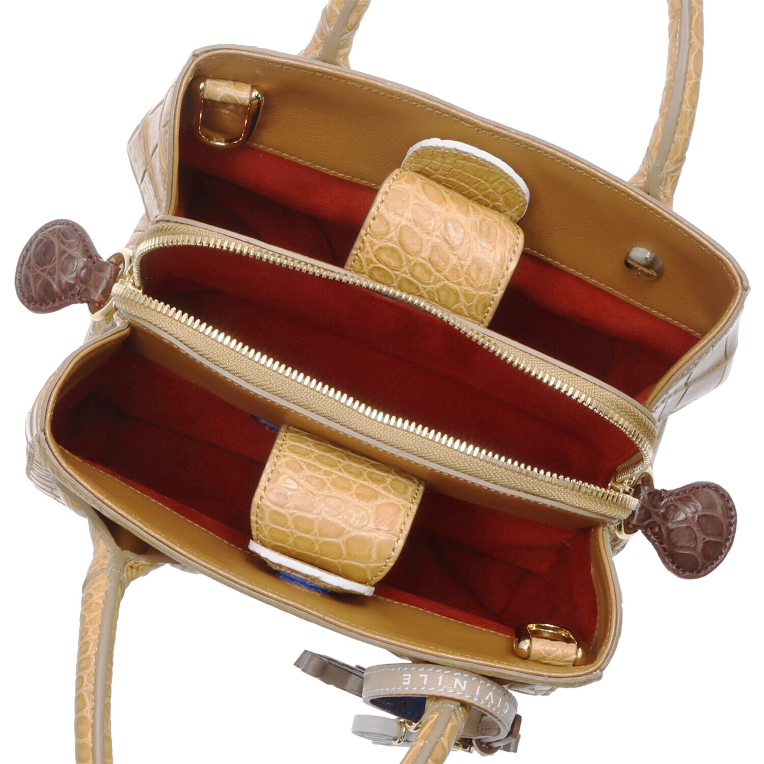 チビナイル クロコダイル ショルダーストラップ付 ハンドバッグ