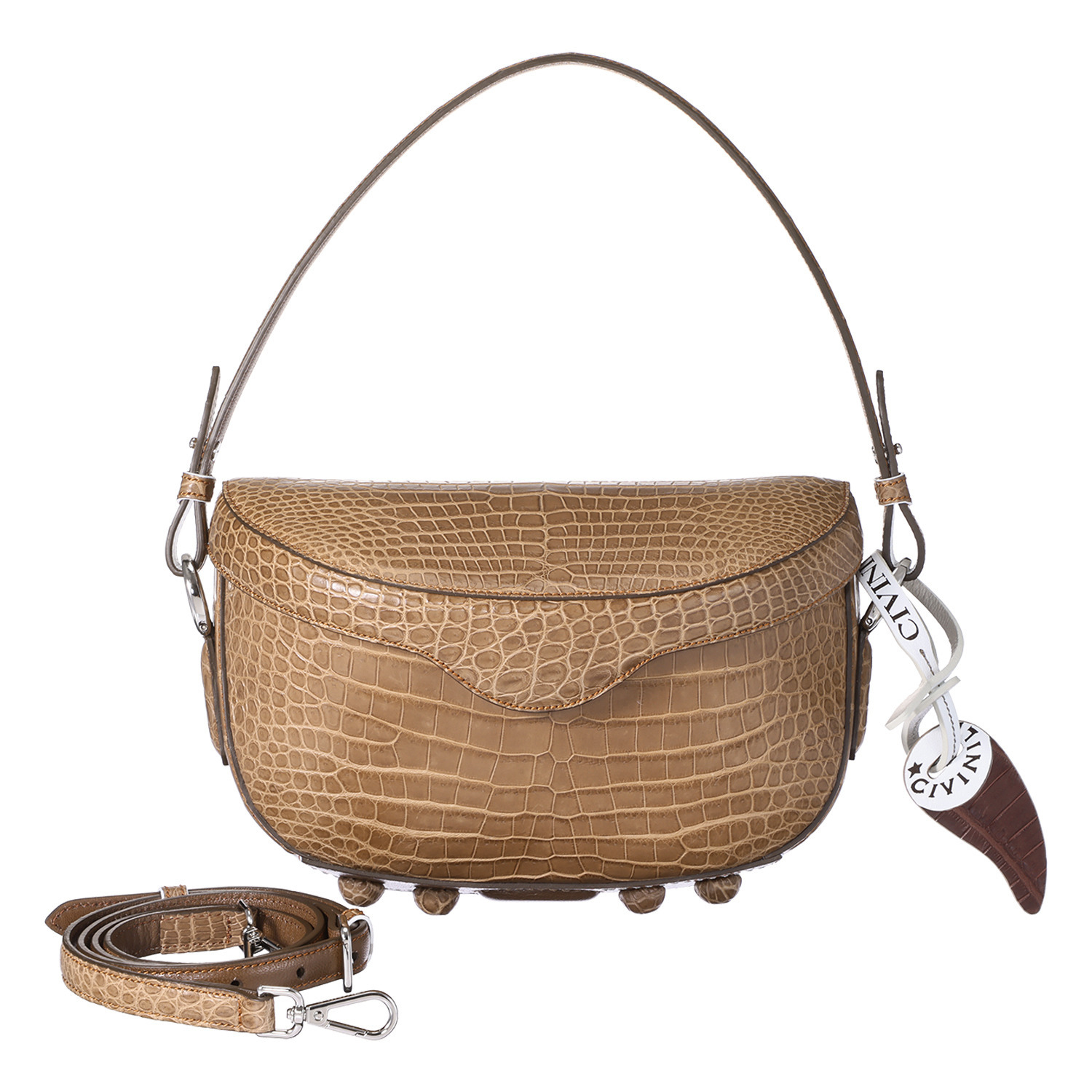 チビナイル クロコダイル ３ウェイ ハーフムーンバッグ