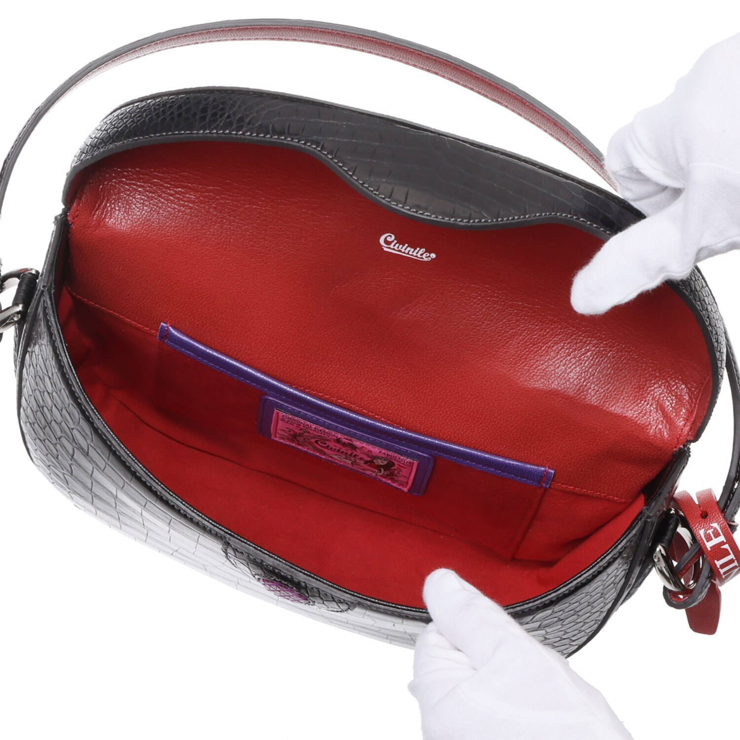 チビナイル クロコダイル ３ウェイ ハーフムーンバッグ