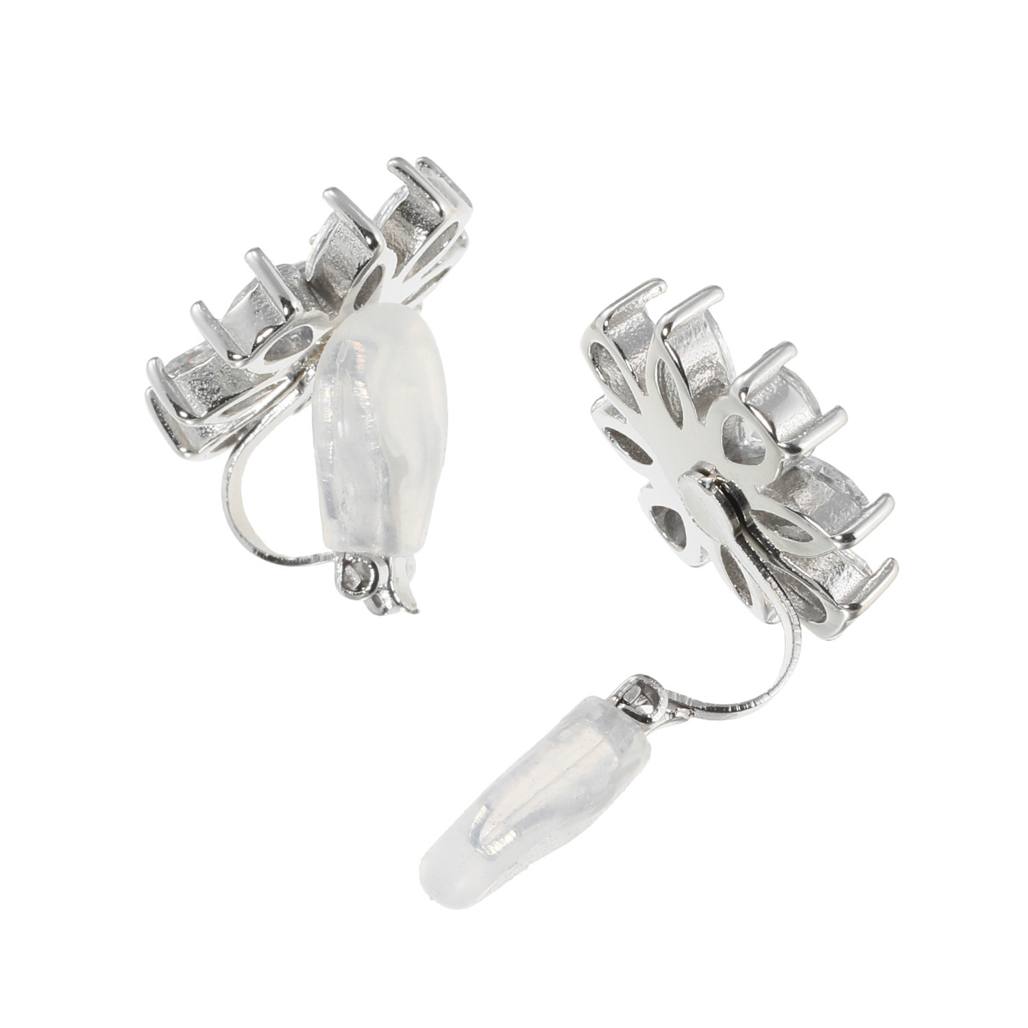 キラキラギフト バイ　アビステ ステンレス ビジュウ フラワーモティーフ イヤリング／ピアス