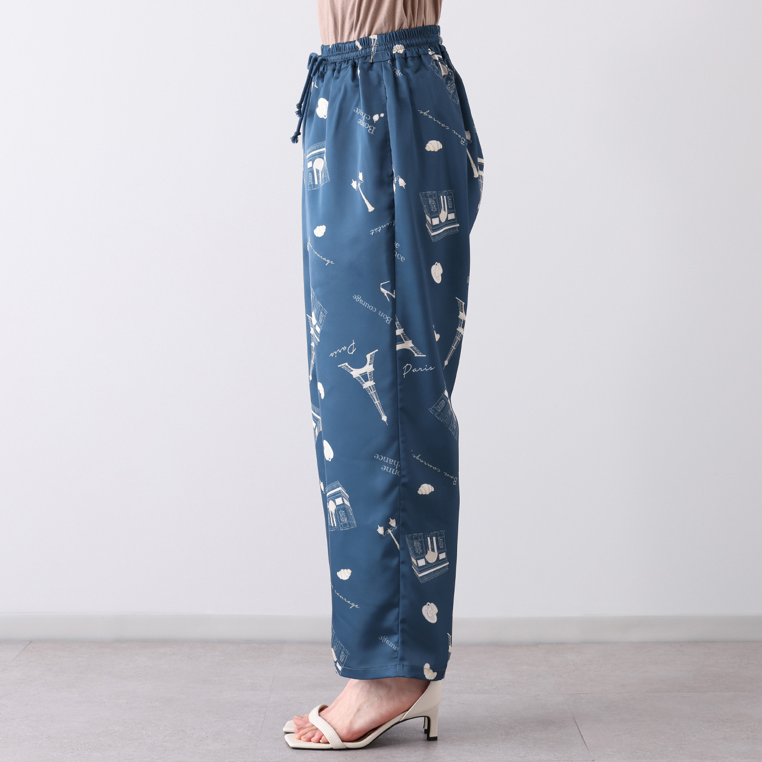 メゾンラフィット デッサンプリント シャーリングパンツ