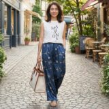 メゾンラフィット デッサンプリント シャーリングパンツ