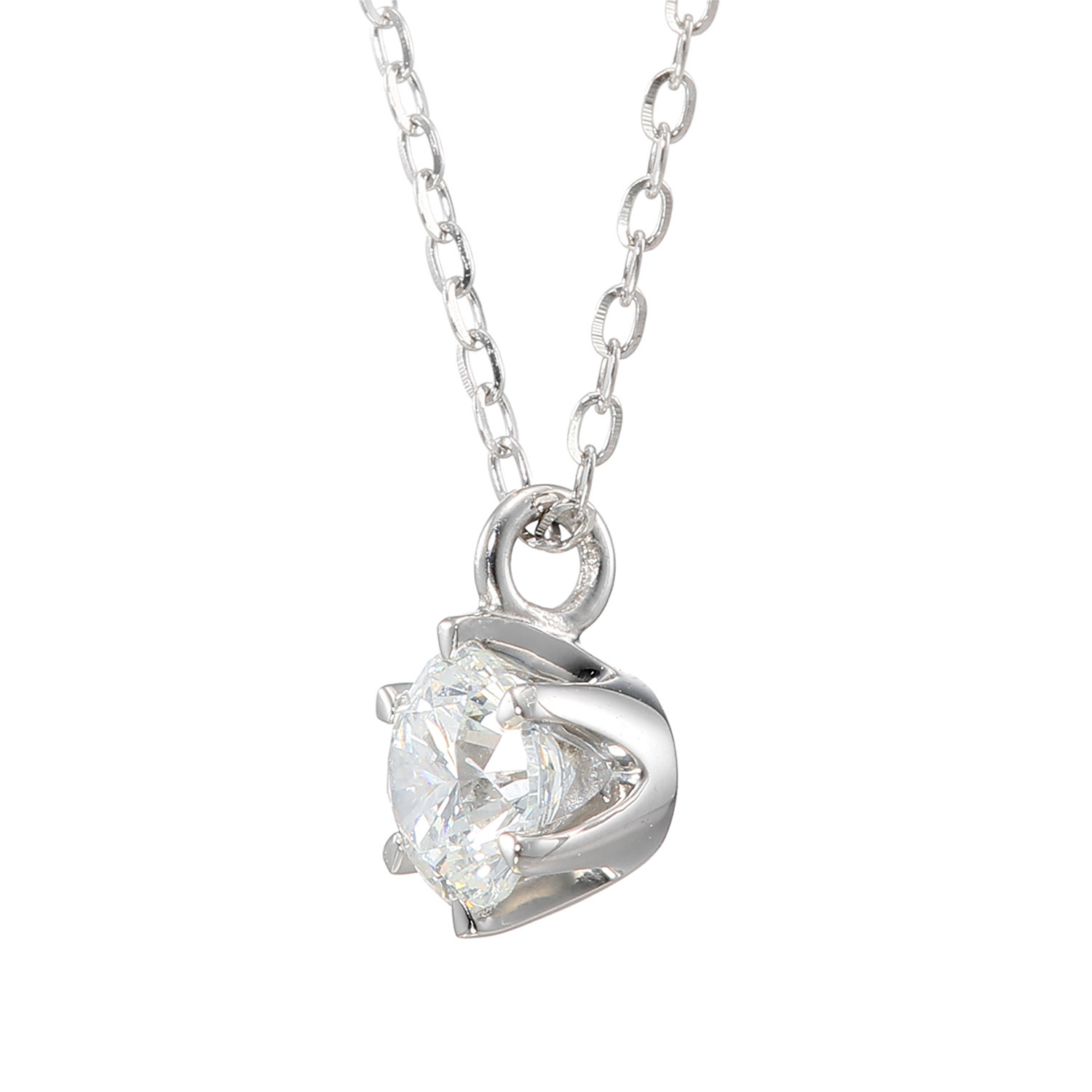 プラチナ９５０ ０．３カラットＵＰ ダイヤモンド 一粒ネックレス ＜鑑定書付＞