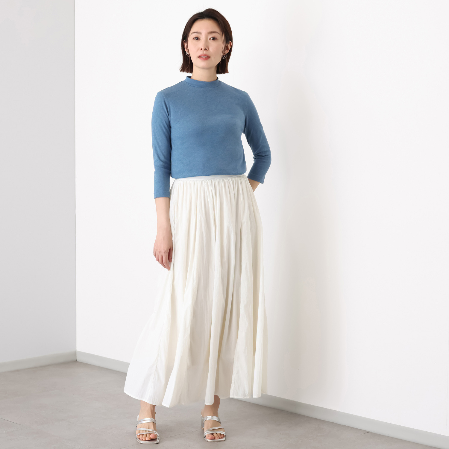 わごろも 綿１００％ ガーゼ天竺 ハイネックプルオーバー