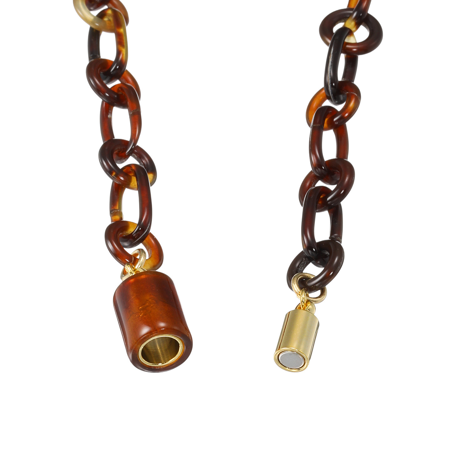 べっこう堂 本べっ甲白甲＆ 茨布＆無地 リーフパーツアクセント デザインネックレス