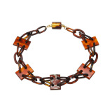 べっこう堂 本水もく＆ 本べっ甲無地 スクエアプレート ブレスレット