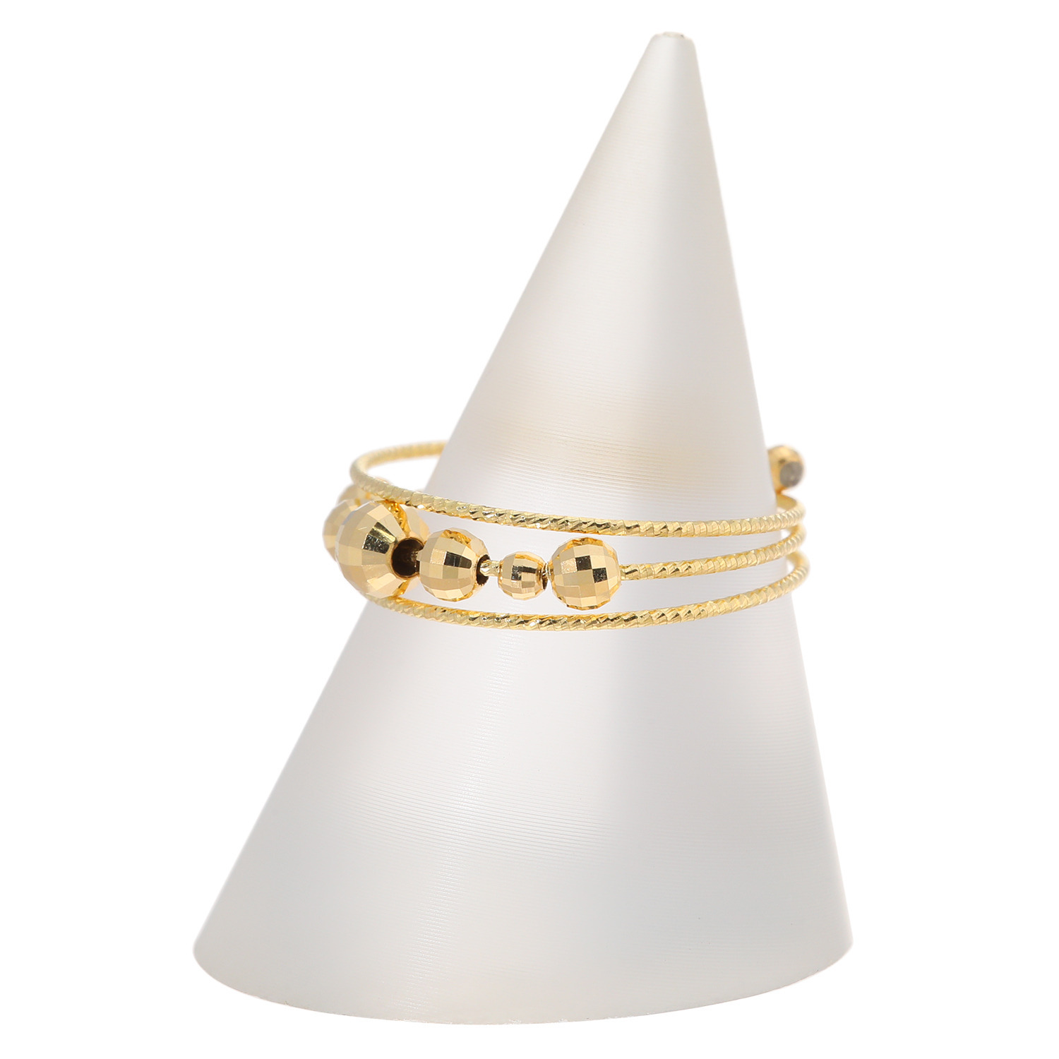 キノミノ １８Ｋ ミラーカットボール フレキシブルリング