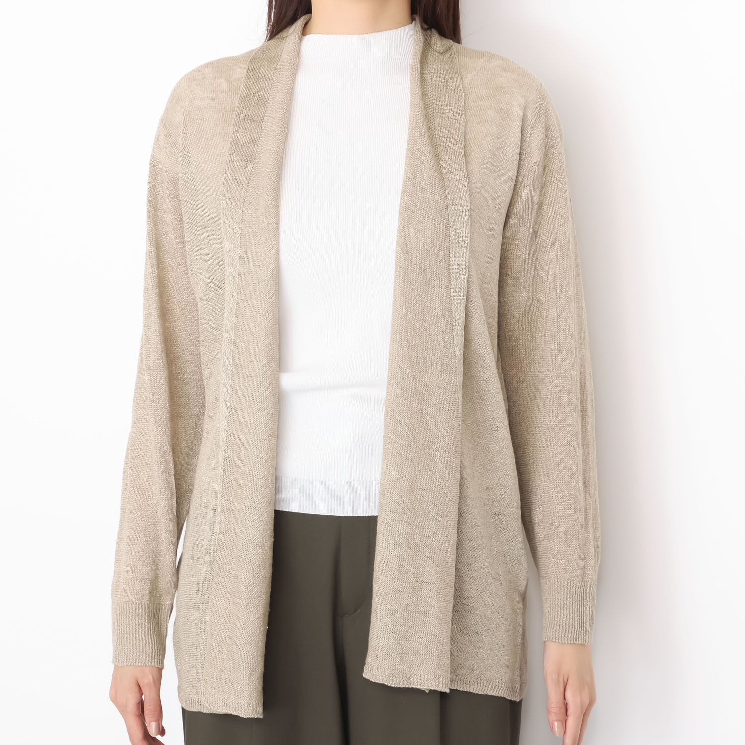 スピンブルー イタリア・ リニフィッチオ社製 蘇った奇跡のリネン トッパーカーディガン