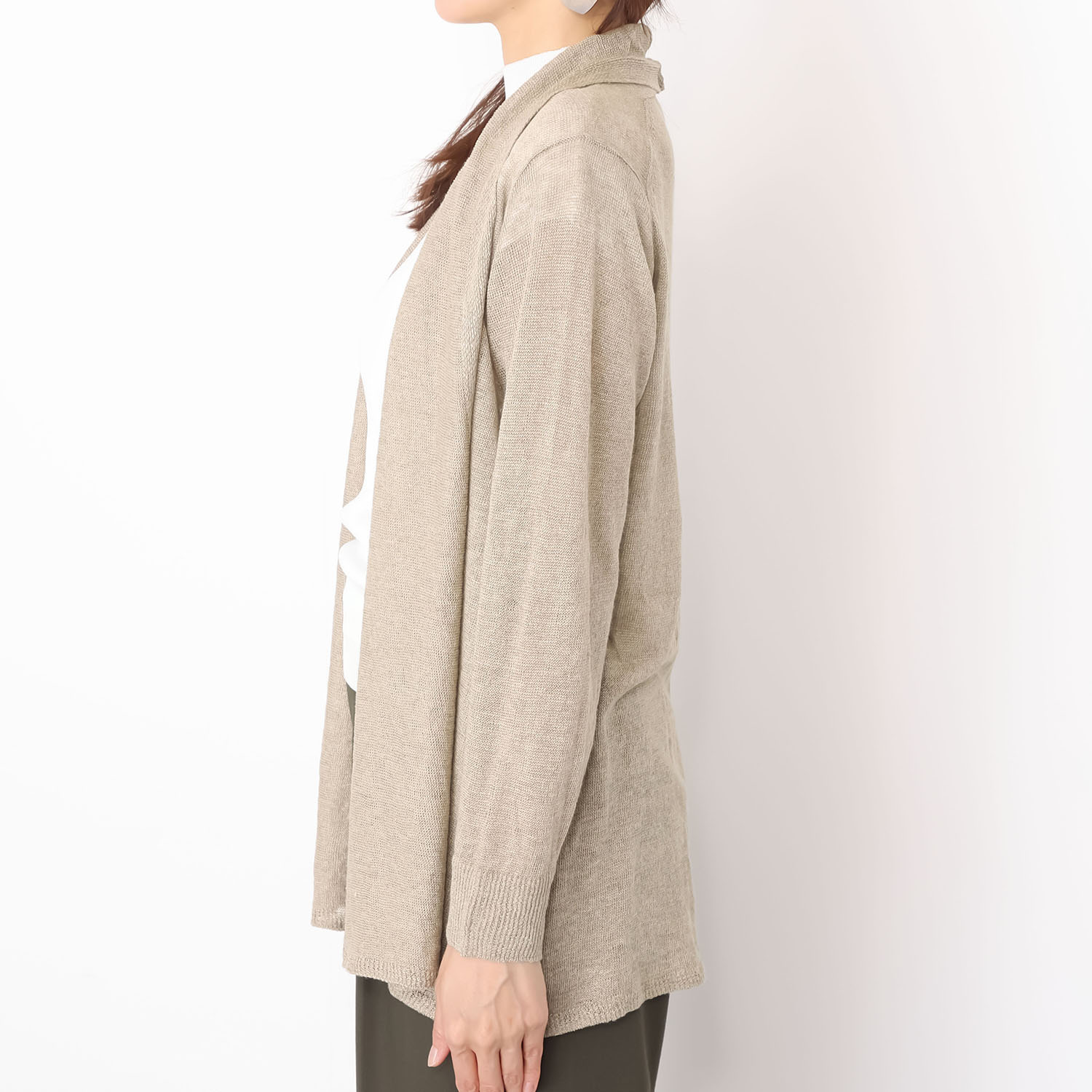 スピンブルー イタリア・ リニフィッチオ社製 蘇った奇跡のリネン トッパーカーディガン