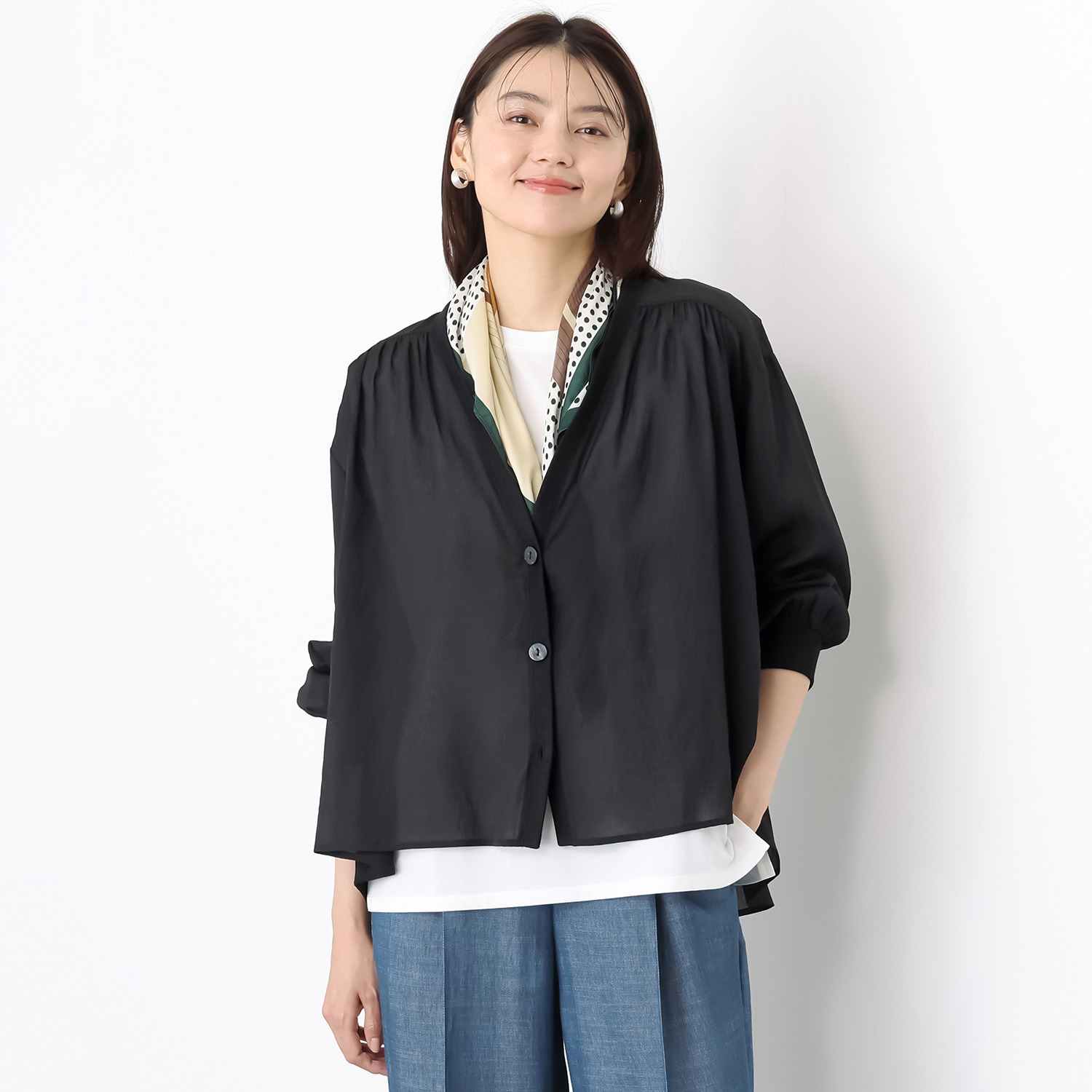 チーロ 接触冷感 エアリー素材カーディガン