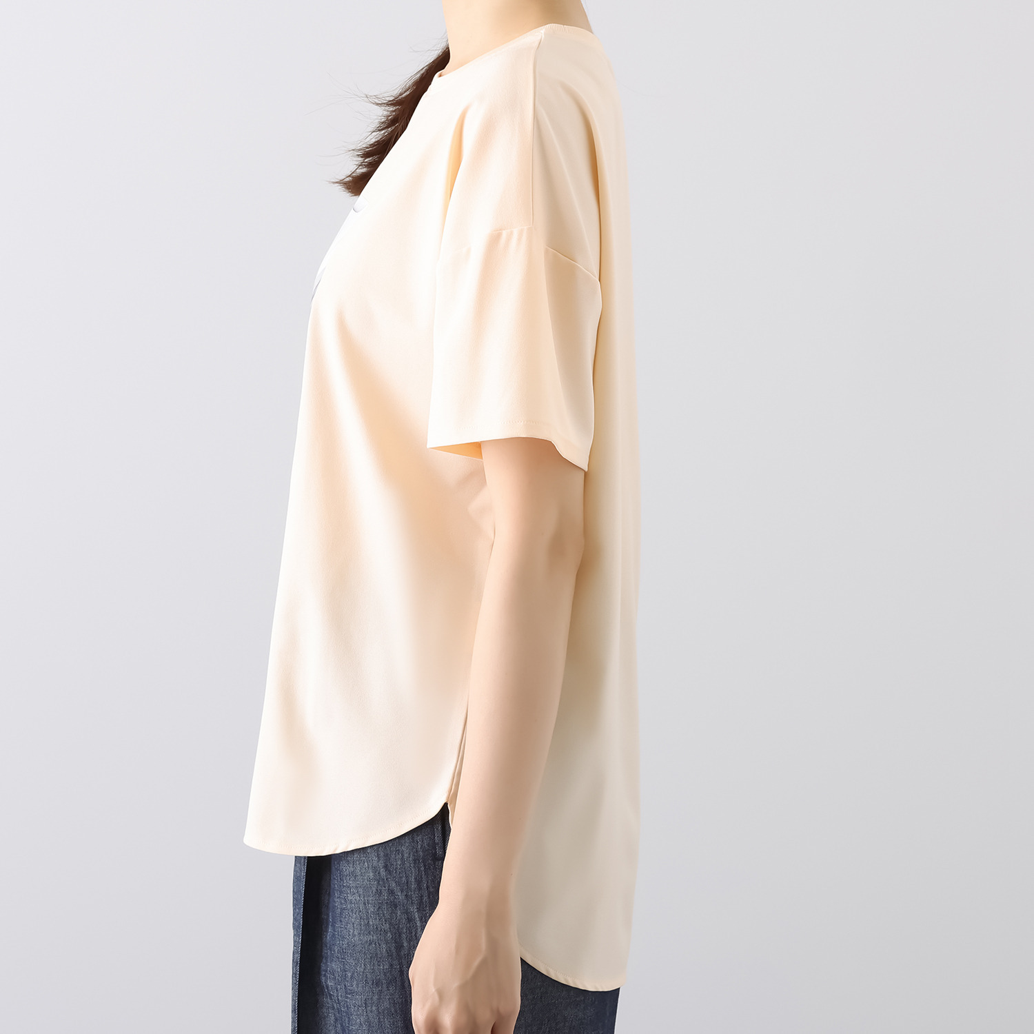 チーロ 接触冷感 アンニュイフラワー プリントＴブラウス