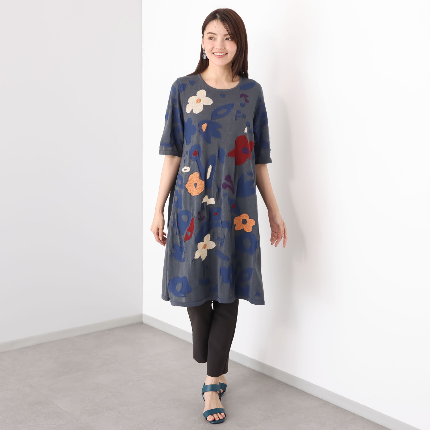 エム　アンド　キョウコ フラワー柄 ワンピース