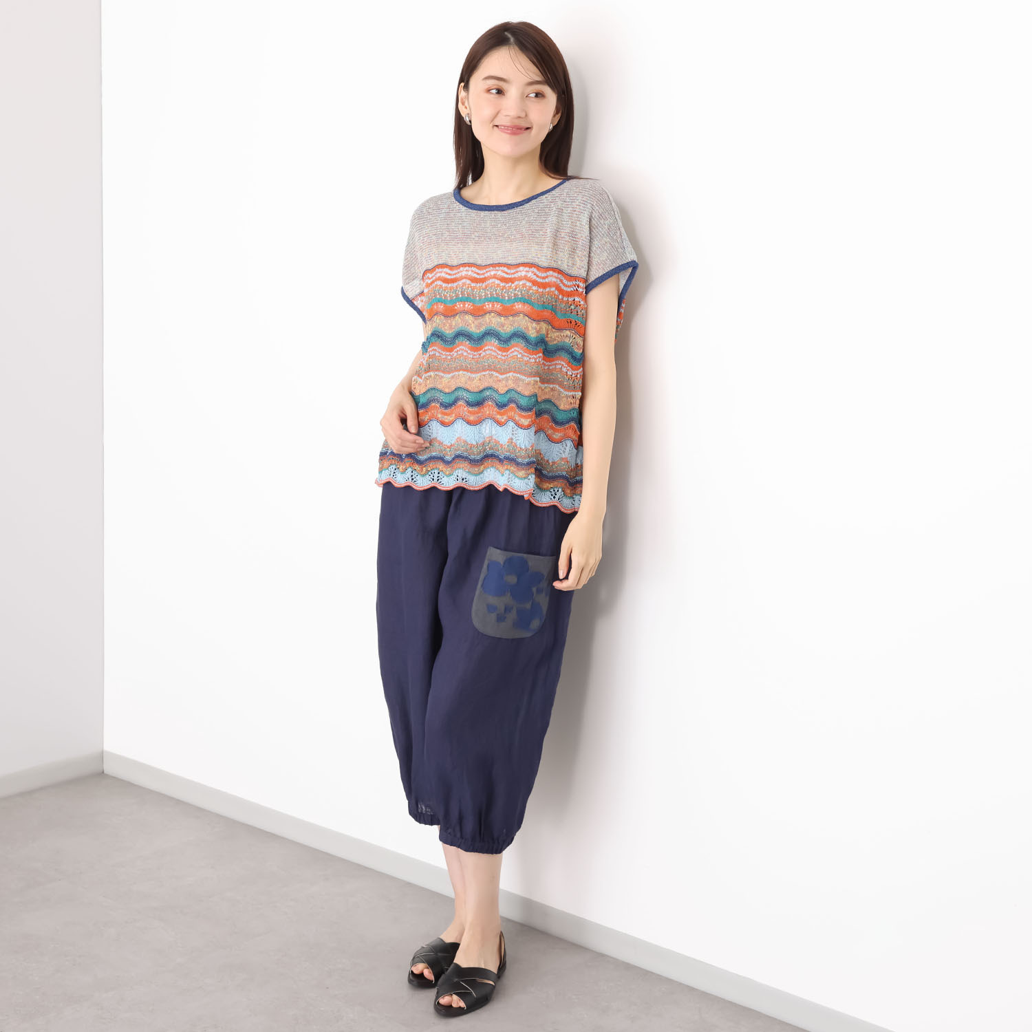 エム　アンド　キョウコ ゆったりシルエット プルオーバーベスト