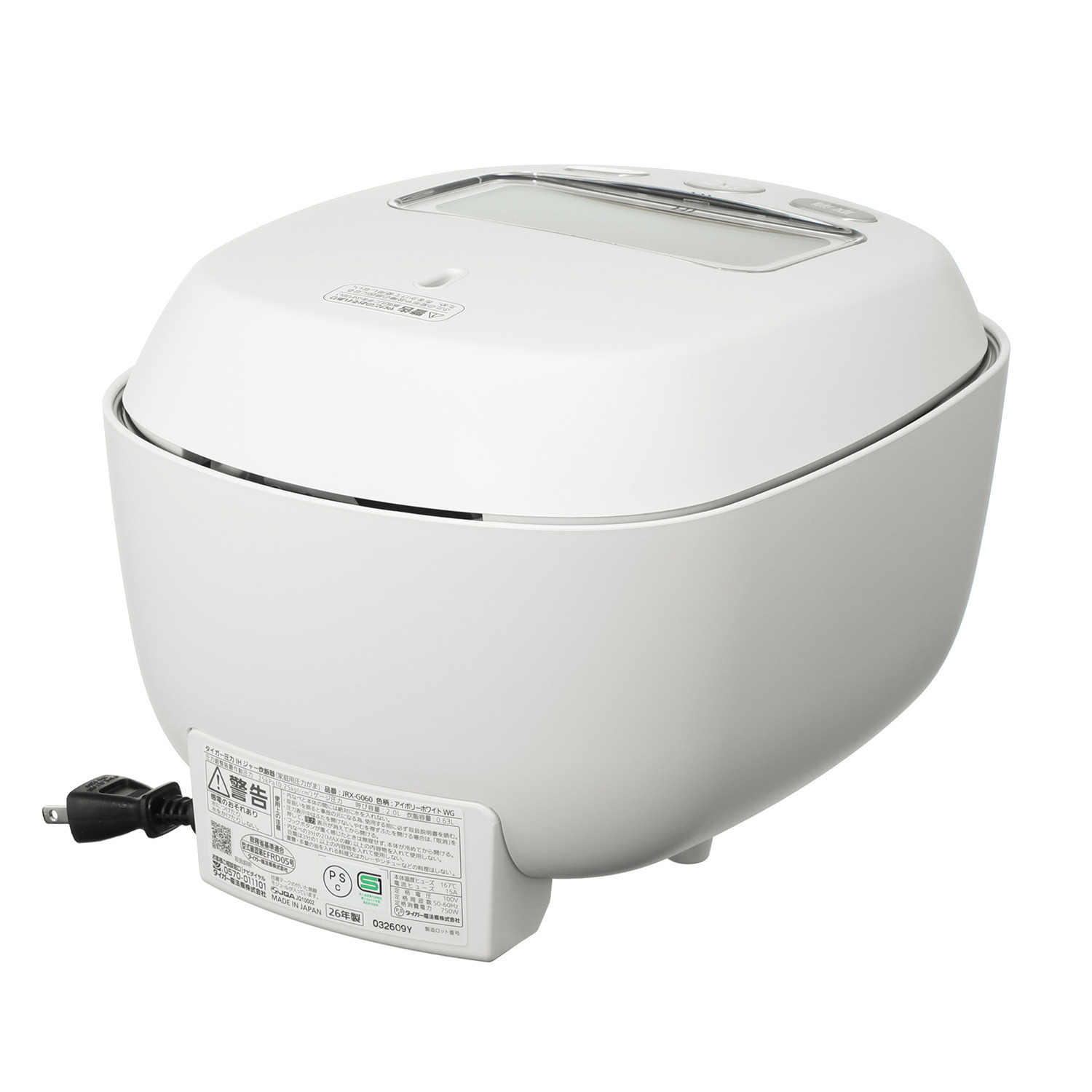 タイガー 土鍋圧力ＩＨ炊飯ジャー 炊きたて “土鍋ご泡火炊き” ＜３．５合＞ ＪＲＸ−Ｇ０６０