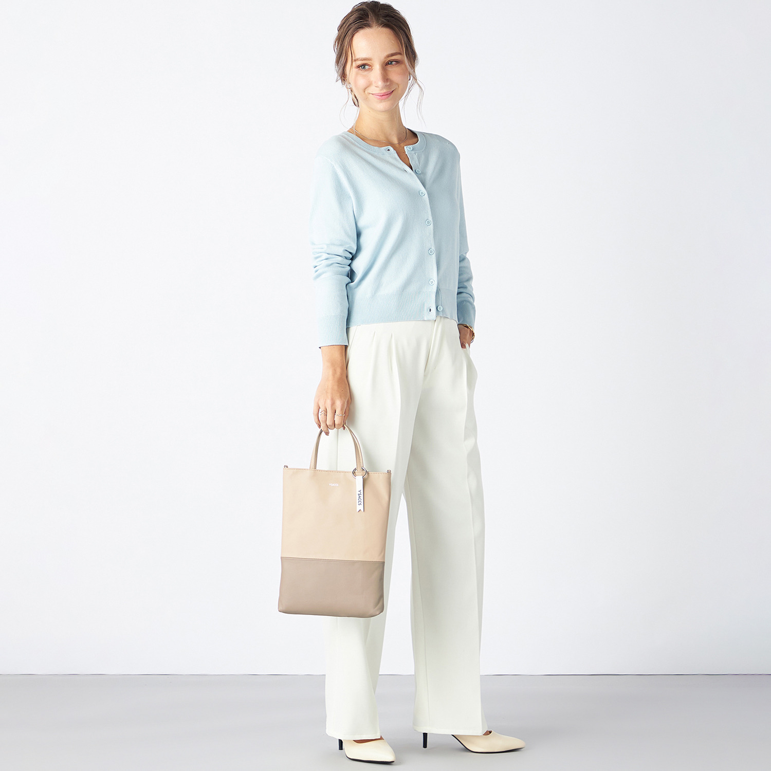 イザック ブランド誕生４０周年 プレミアムモデル シープレザー ダブルストラップ スマートトートバッグ