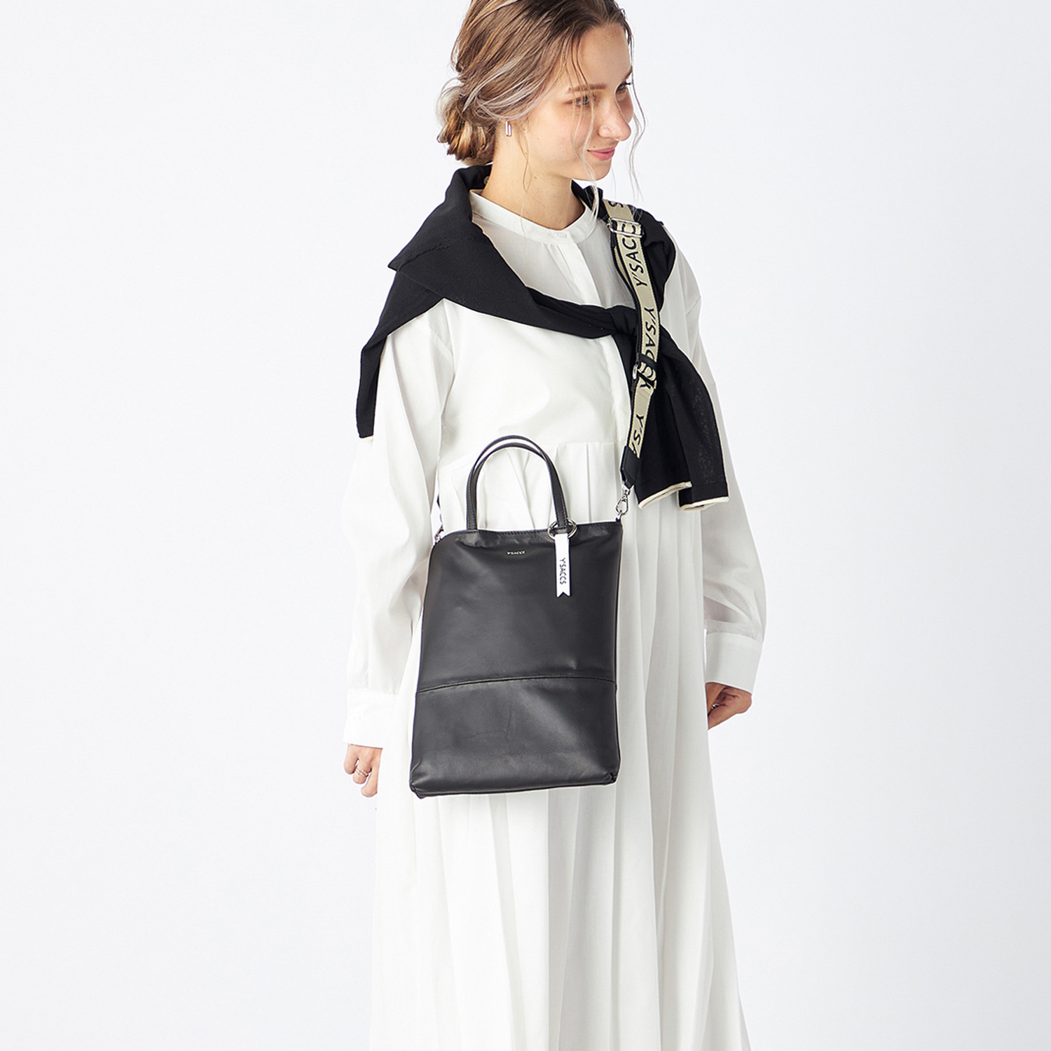 イザック ブランド誕生４０周年 プレミアムモデル シープレザー ダブルストラップ スマートトートバッグ