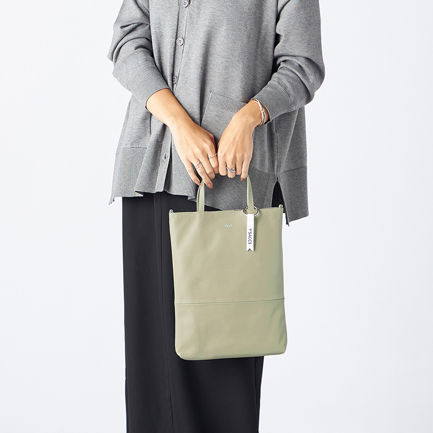 イザック ブランド誕生４０周年 プレミアムモデル シープレザー ダブルストラップ スマートトートバッグ