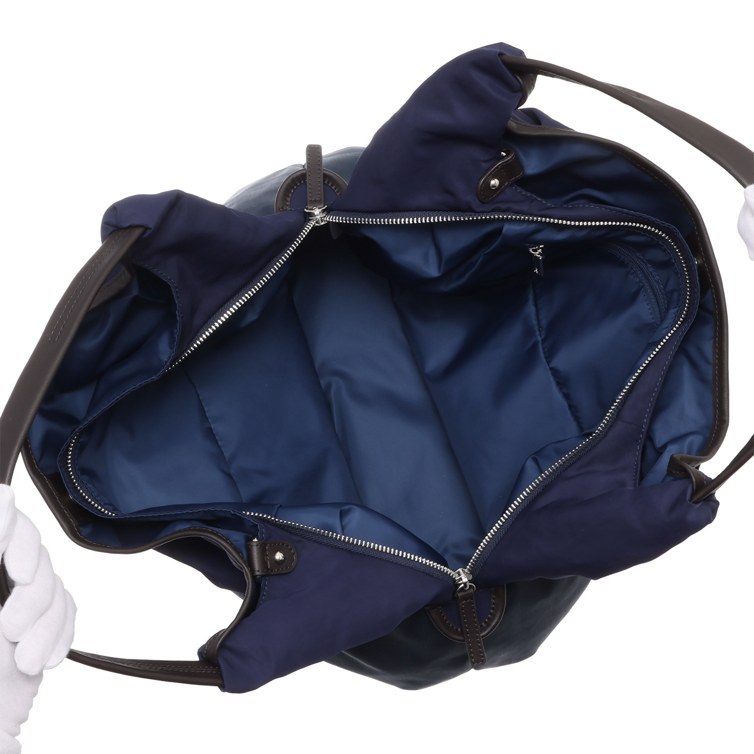 イザック ブランド誕生４０周年 復刻モデル はっ水 ワッシャーナイロンコンビ ２ウェイ ラウンドトートバッグ