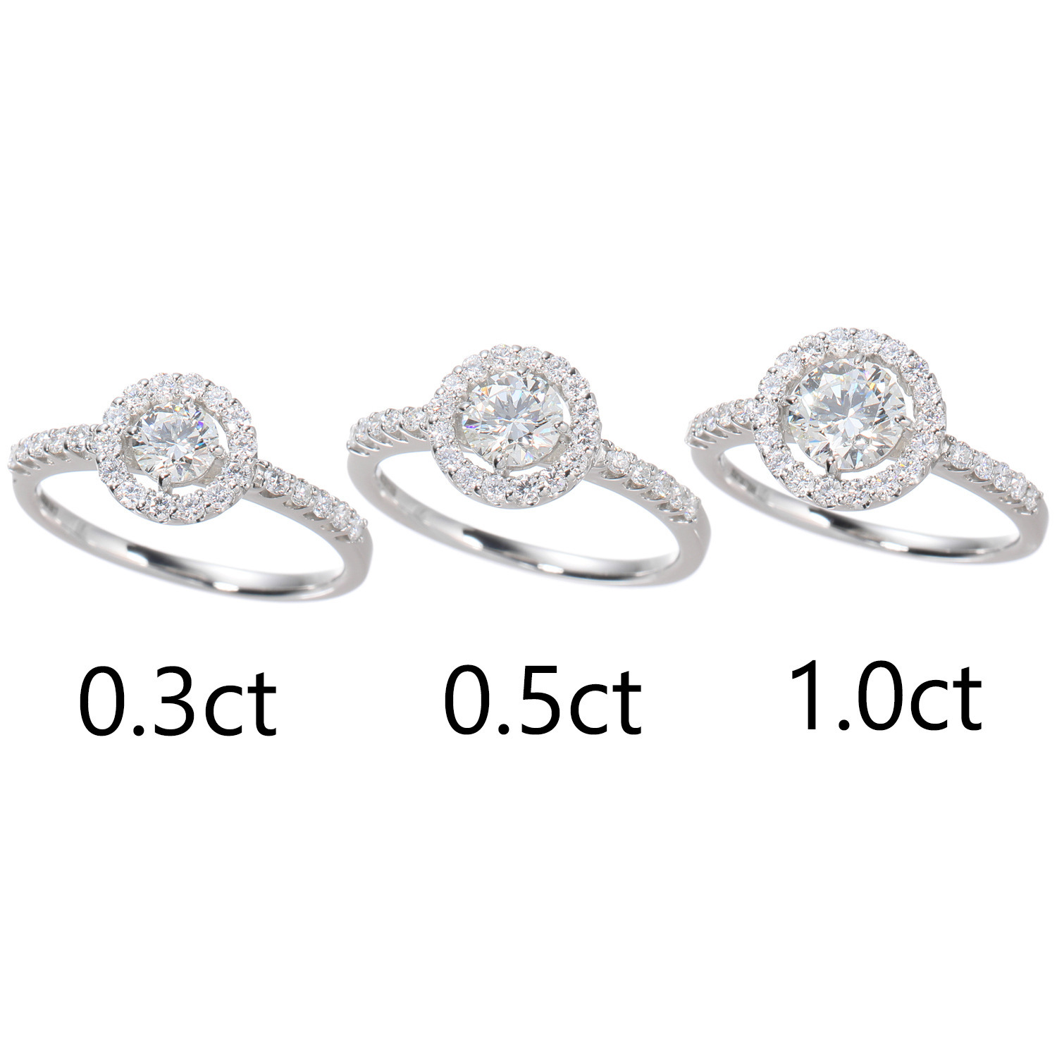 フロムアントワープ プラチナ９５０ 中石０．５カラットＵＰ トリプルエクセレント ダイヤモンド 取り巻きリング ＜ＧＩＡ鑑定書付＞