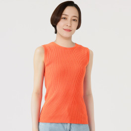 エマキュレイト 日本製 綿１００％ リブ編タンクトップ