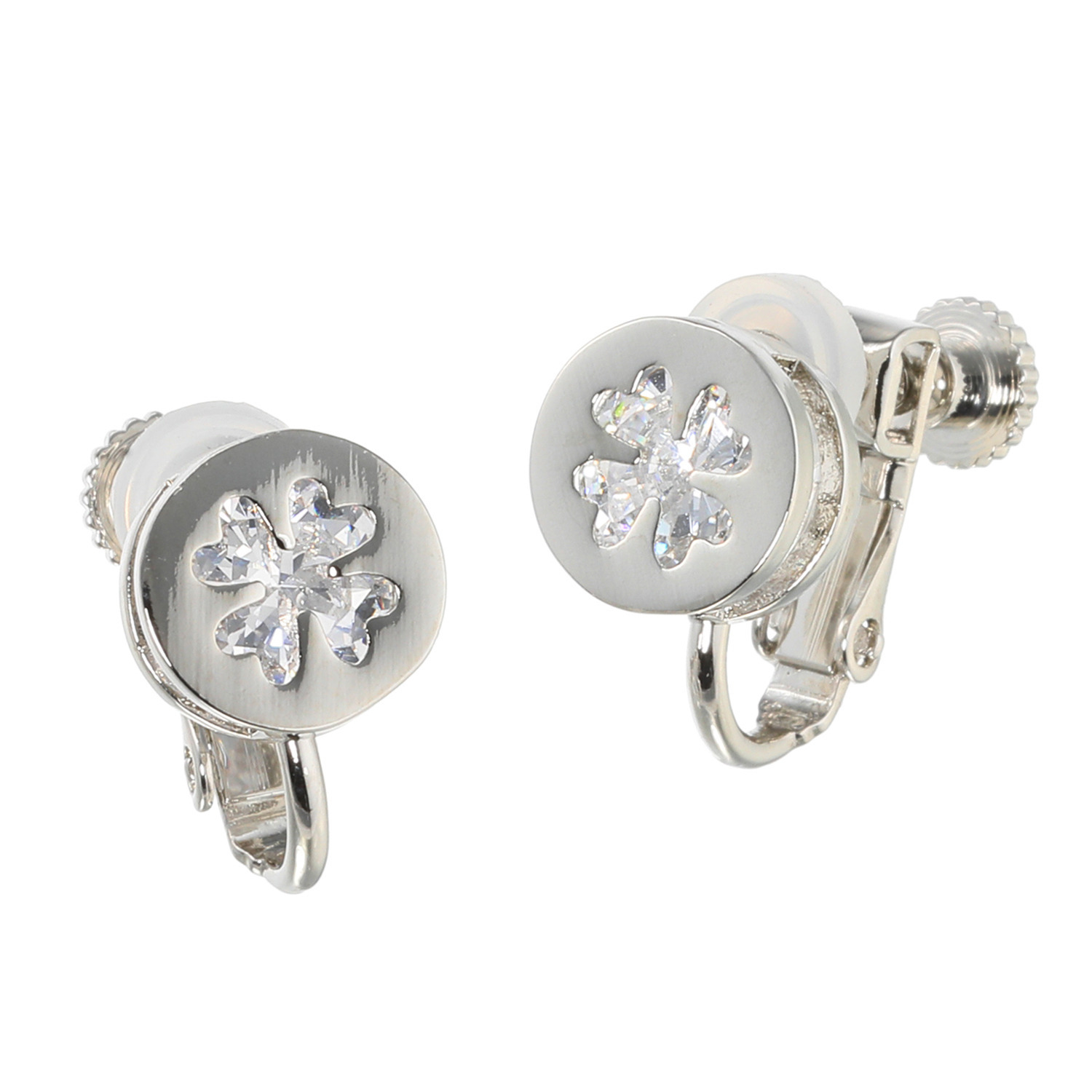 シマ・リリアーナ ＣＺ クローバーモティーフ イヤリング／ピアス