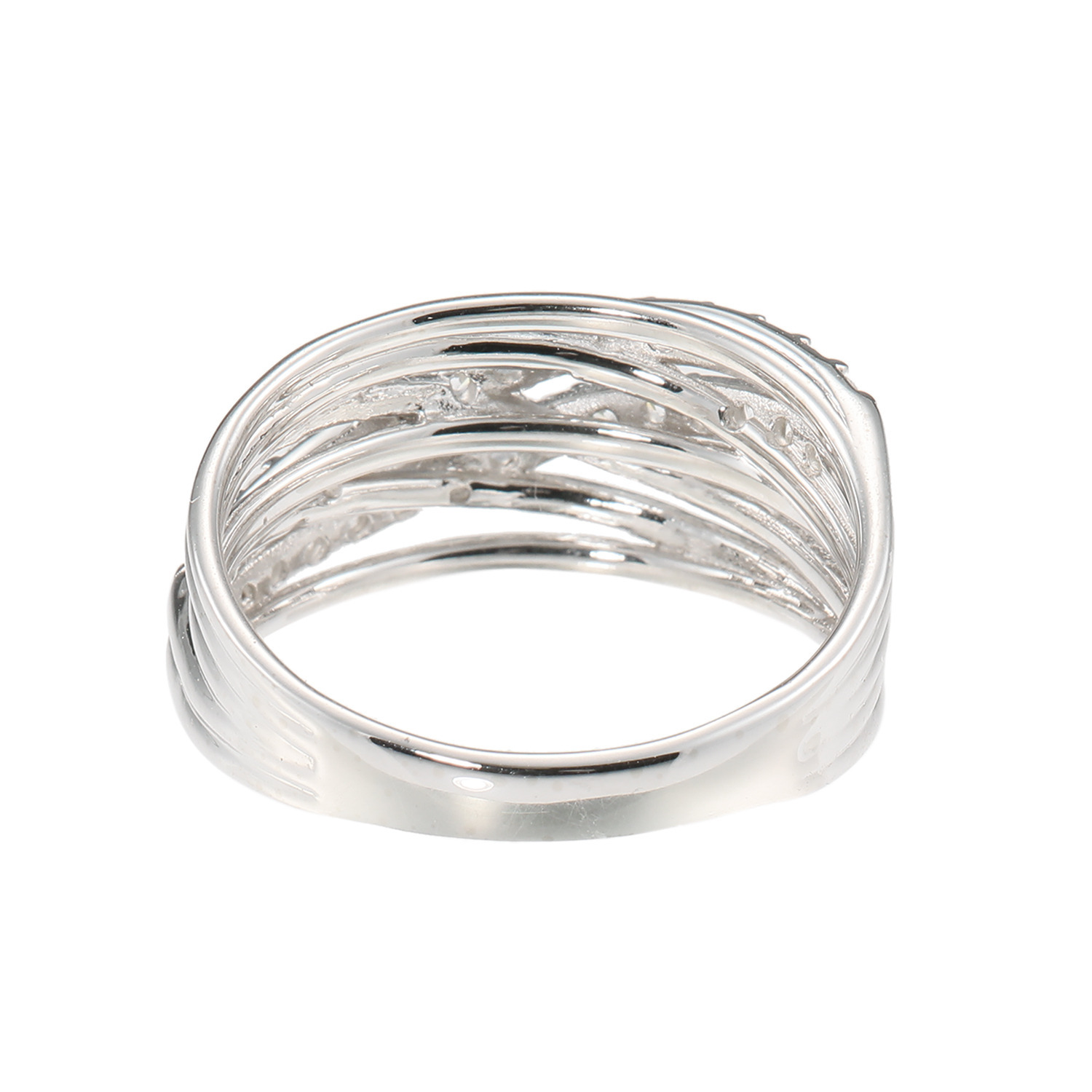 ブリランテステッラ シルバー ＣＺ スターライトクロスライン リング