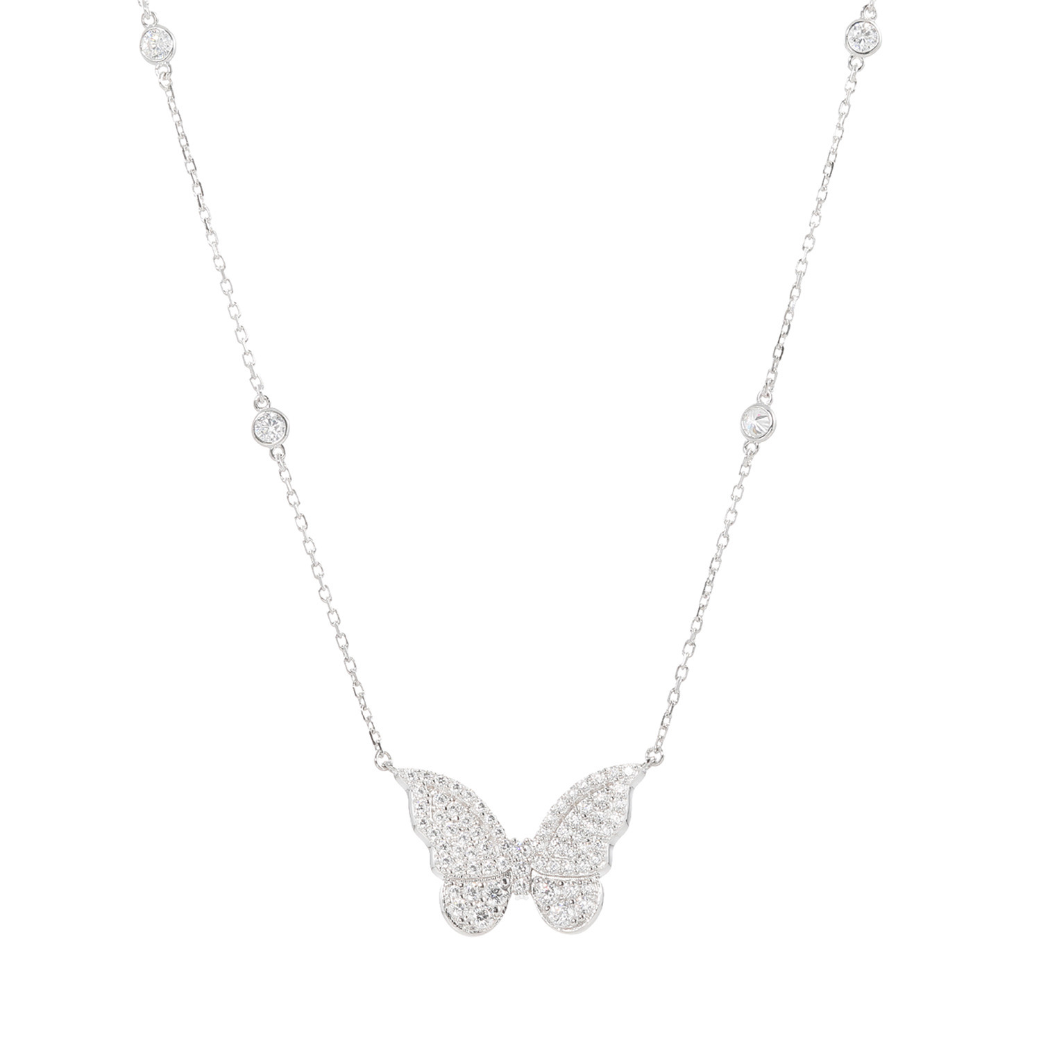 ブリランテステッラ シルバー ＣＺ バタフライパスウェイ ネックレス