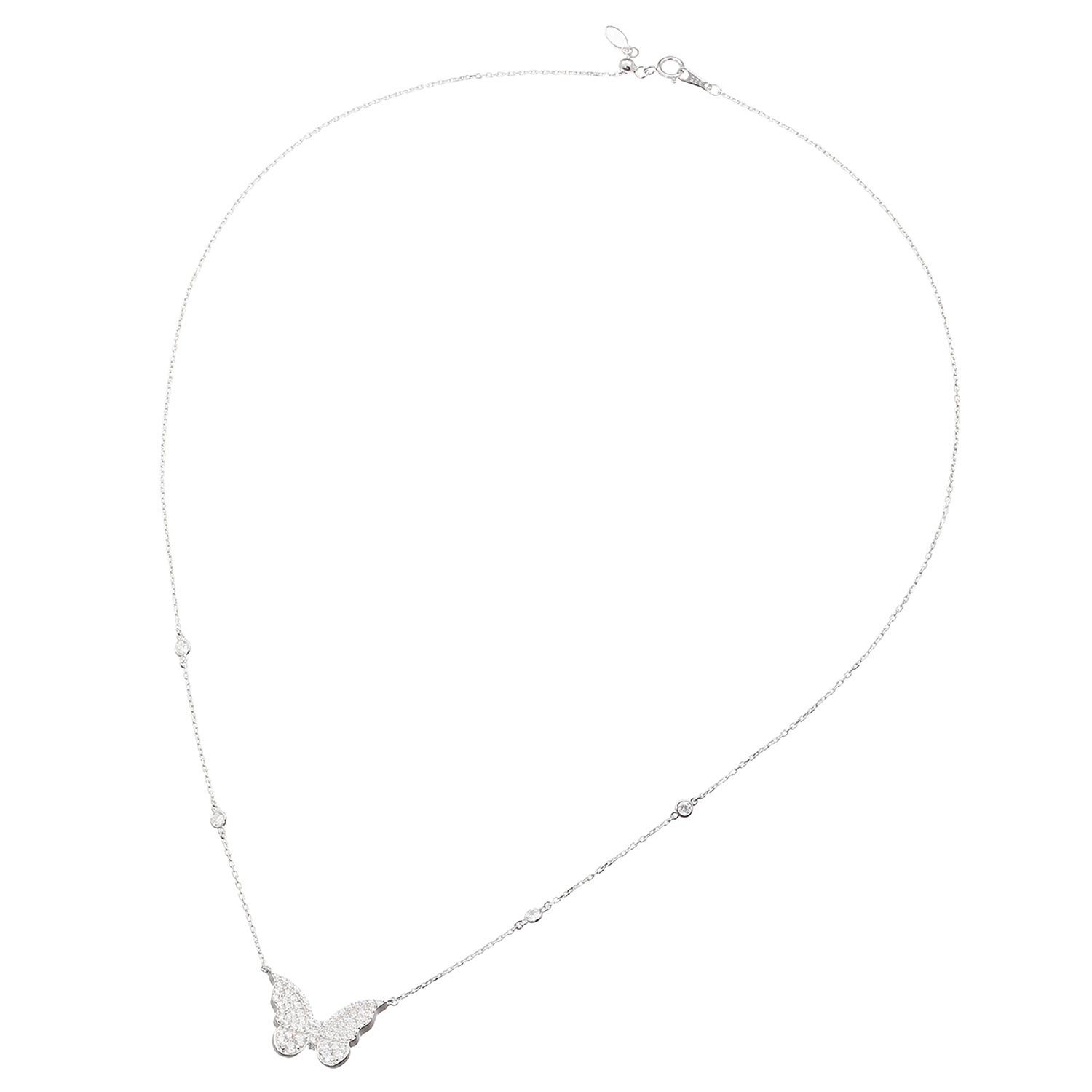 ブリランテステッラ シルバー ＣＺ バタフライパスウェイ ネックレス