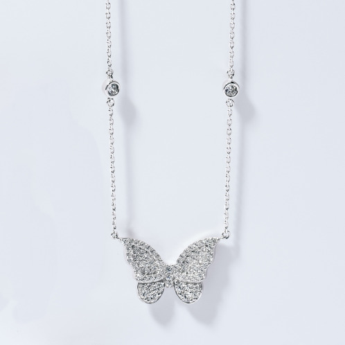 ブリランテステッラ シルバー ＣＺ バタフライパスウェイ ネックレス