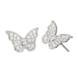 ブリランテステッラ シルバー ＣＺ バタフライパスウェイ ピアス