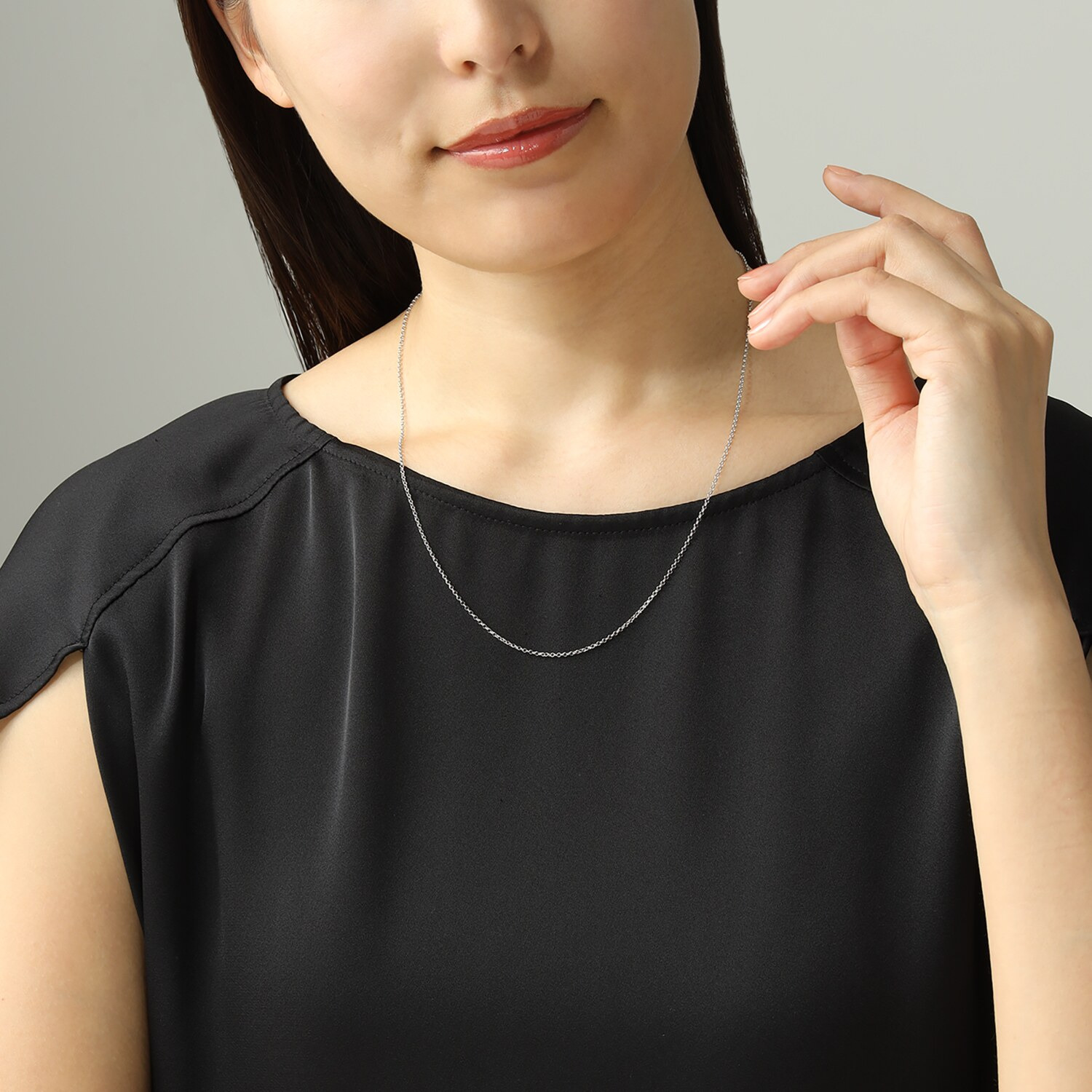 ブリランテステッラ シルバー ハーフラウンドチェーン ネックレス