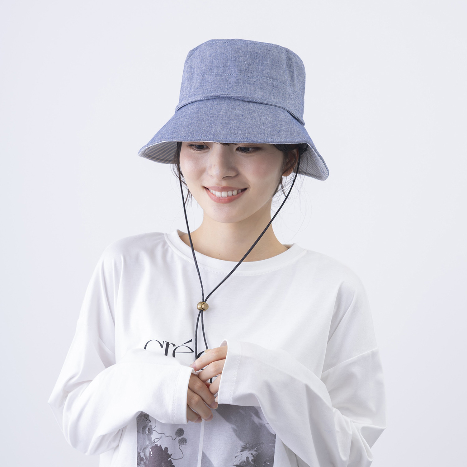 かわいい雑貨屋さん グロリア ＵＶカット ブリム裏柄付ハット