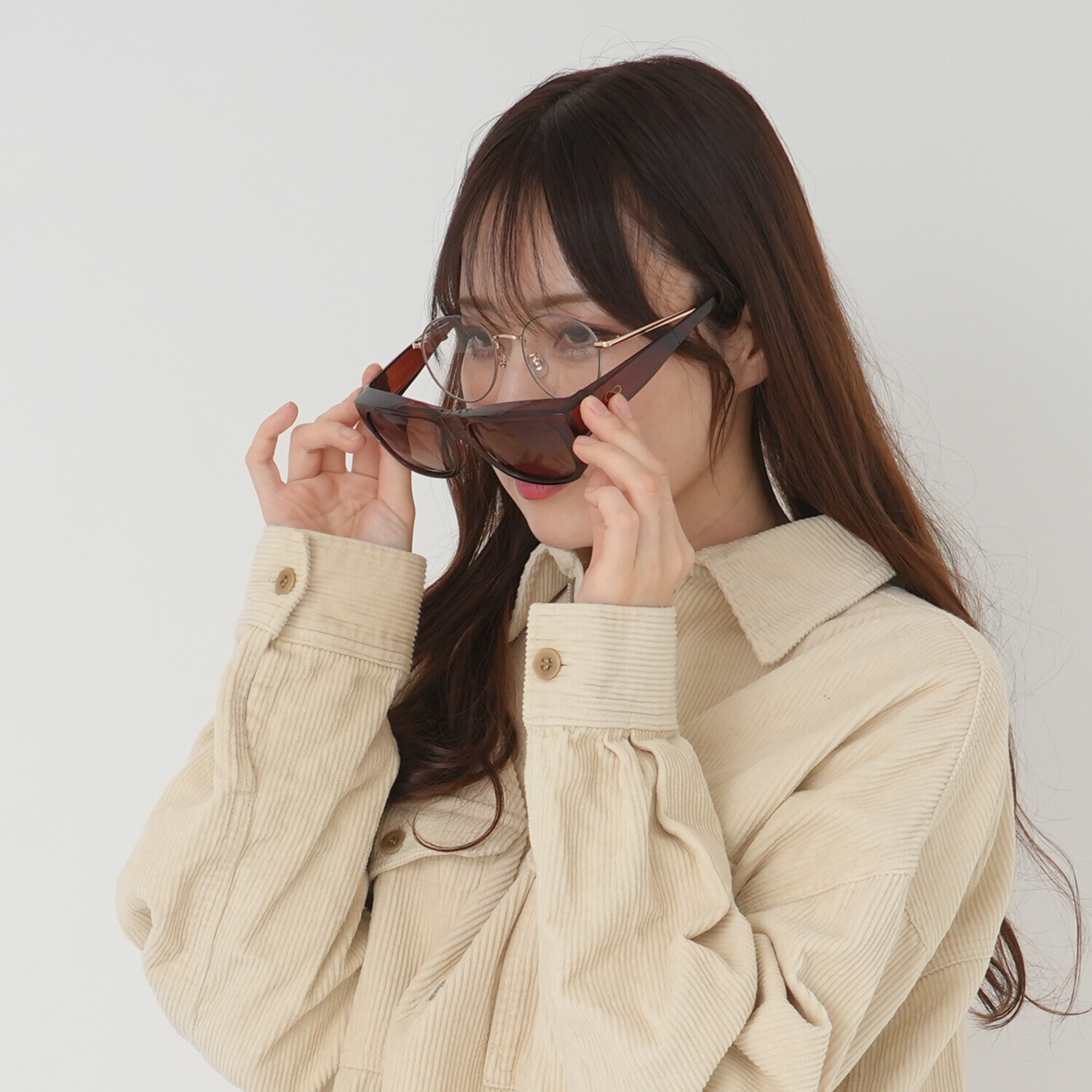 ＥＹＥＫＡＴＡ 偏光グラス採用 見た目すっきり 折りたたみオーバーグラス