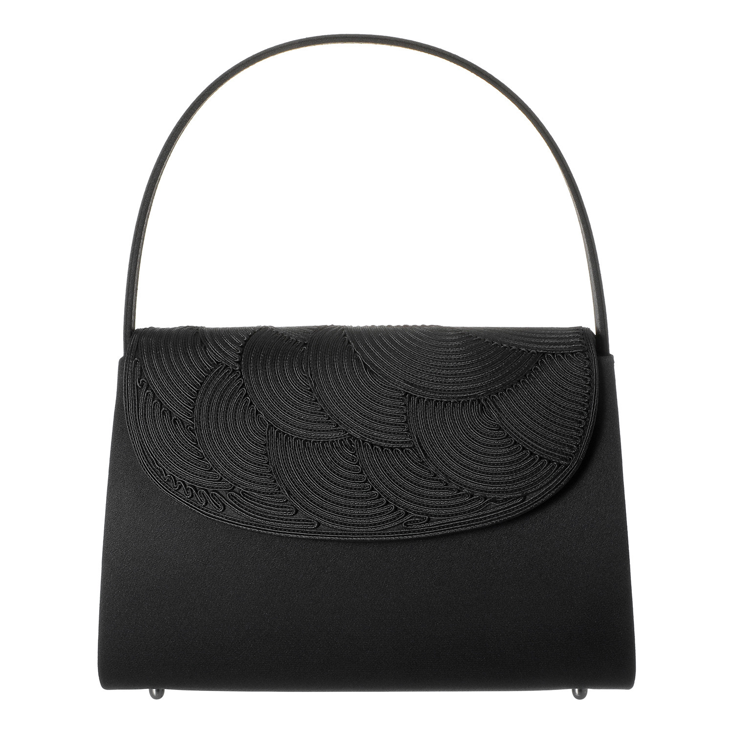 岩佐 国内生産 コード刺しゅう インナーマグネット フォーマルハンドバッグ